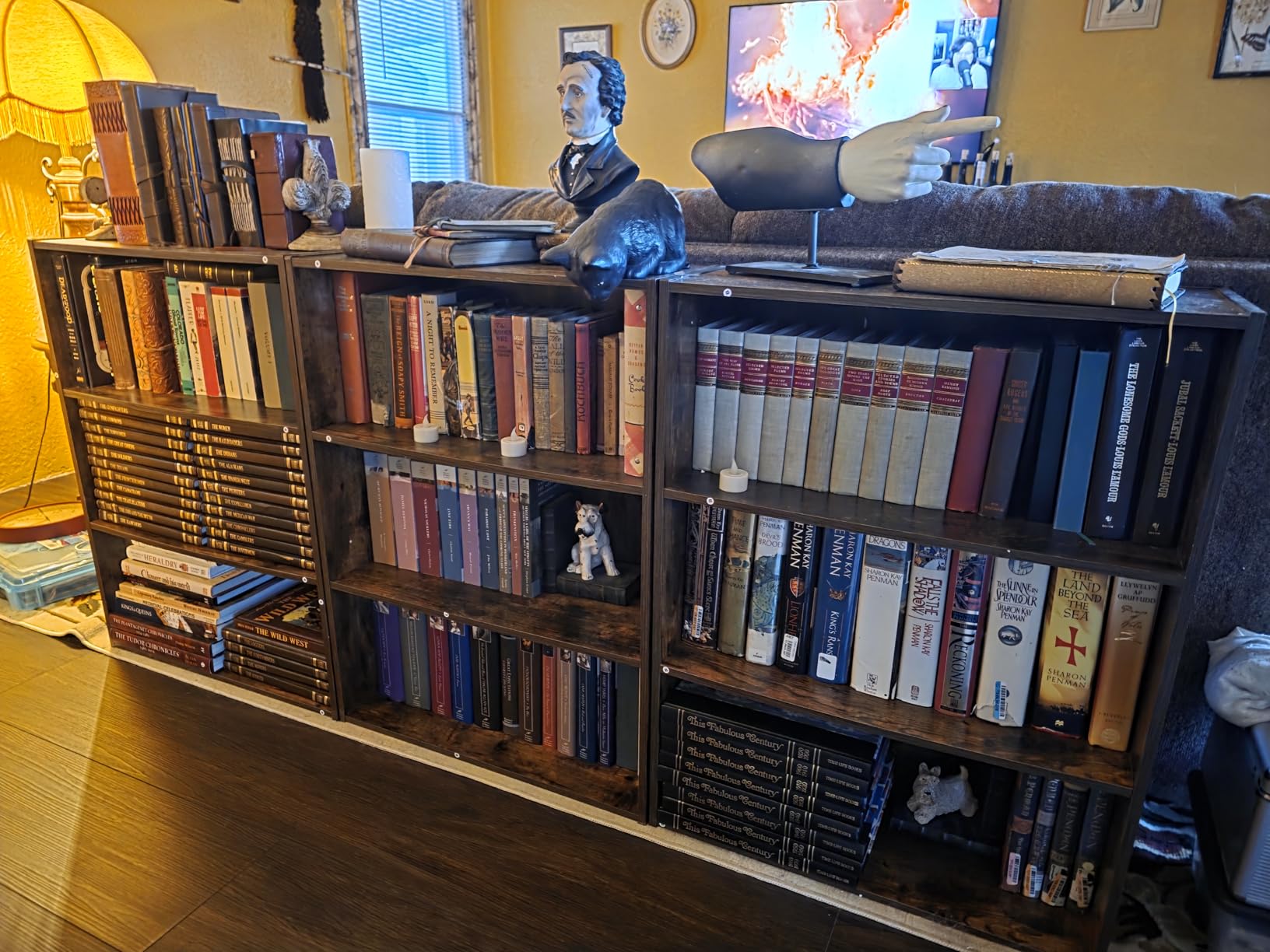 Furinno PASIR Book Shelf, 3-Tier Bookshelf, Storage Shelves Bookcase, 9.7 x 23.7 x 31.5, for Living Room, Bedroom, Home Office, Plain White - Customer Photo 1