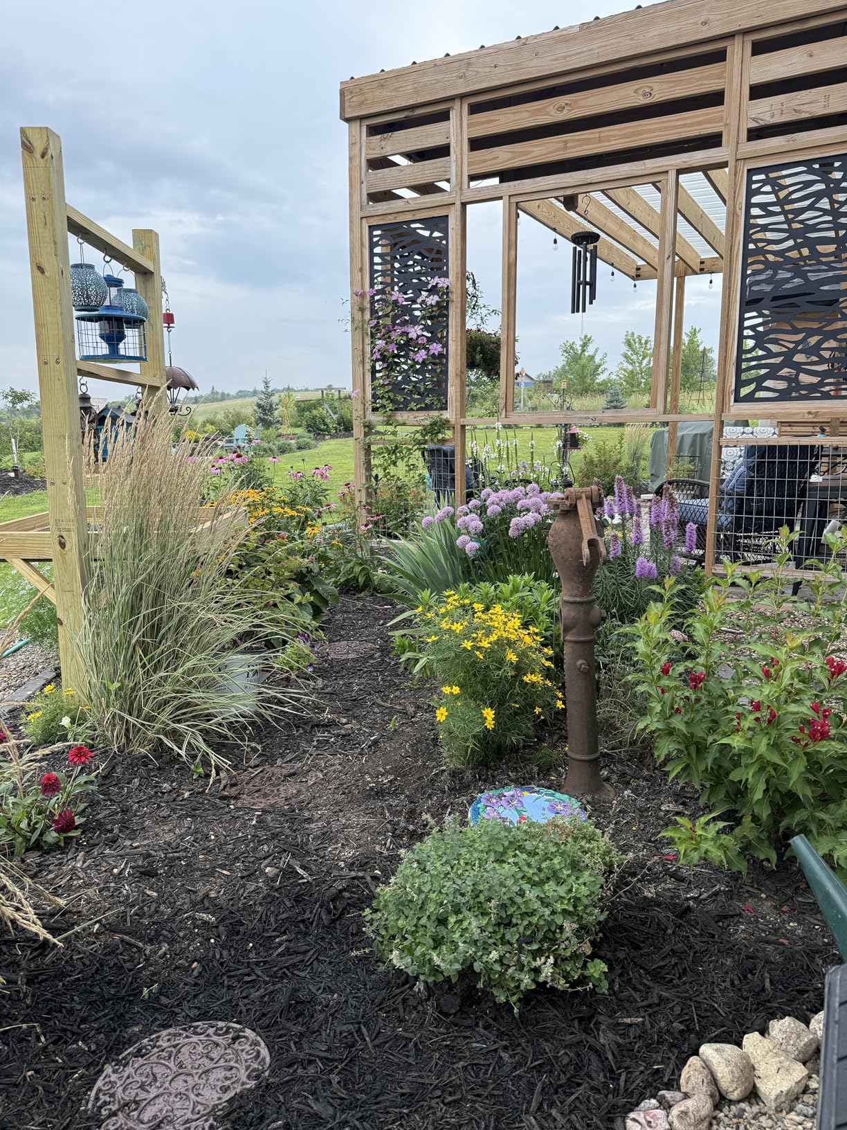 Barrette Outdoor Living 73030564 Sprig Decorative Screen Panel, Black - Customer Photo 1