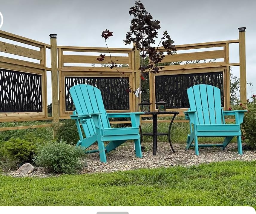 Barrette Outdoor Living 73030564 Sprig Decorative Screen Panel, Black - Customer Photo 2