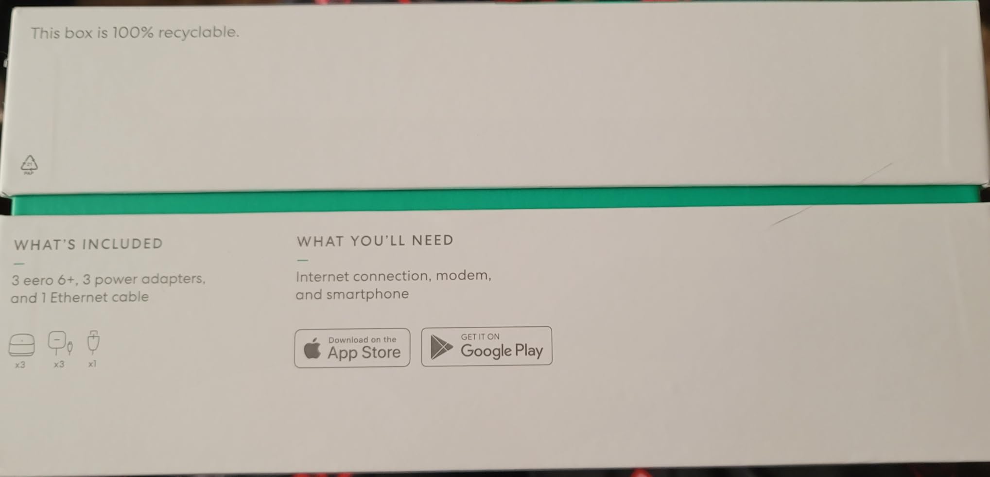 Amazon eero 6+ mesh wifi system - Supports internet plans up to a Gigabit, Coverage up to 4,500 sq. ft., Connect 75+ devices, 3-pack - Customer Photo 1