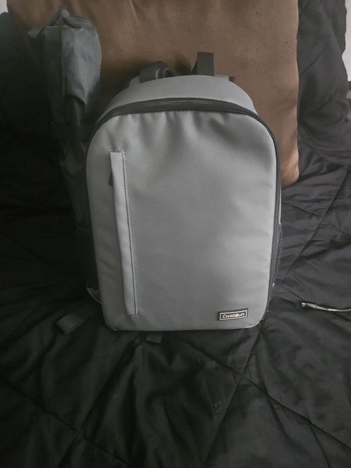 Cwatcun Camera Backpack Trolley Case Bag with Tripod Holder Anti-Theft Waterproof Camera Bag fits 15.6' Laptop for Canon Nikon Sony DSLR SLR Camera for Women Men Photographer - Customer Photo 2