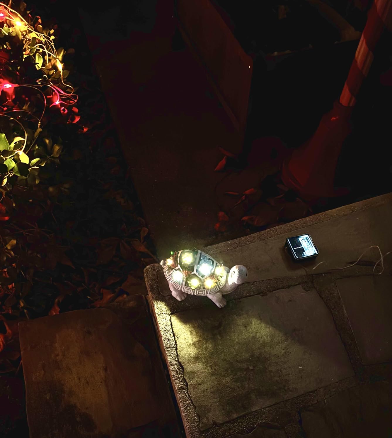 Nacome Solar Garden Outdoor Statues Turtle with Succulent and 7 LED Lights - Lawn Decor Tortoise Statue for Patio, Balcony, Yard Ornament - Chrismtas Gifts for Mom Grandma - Customer Photo 1