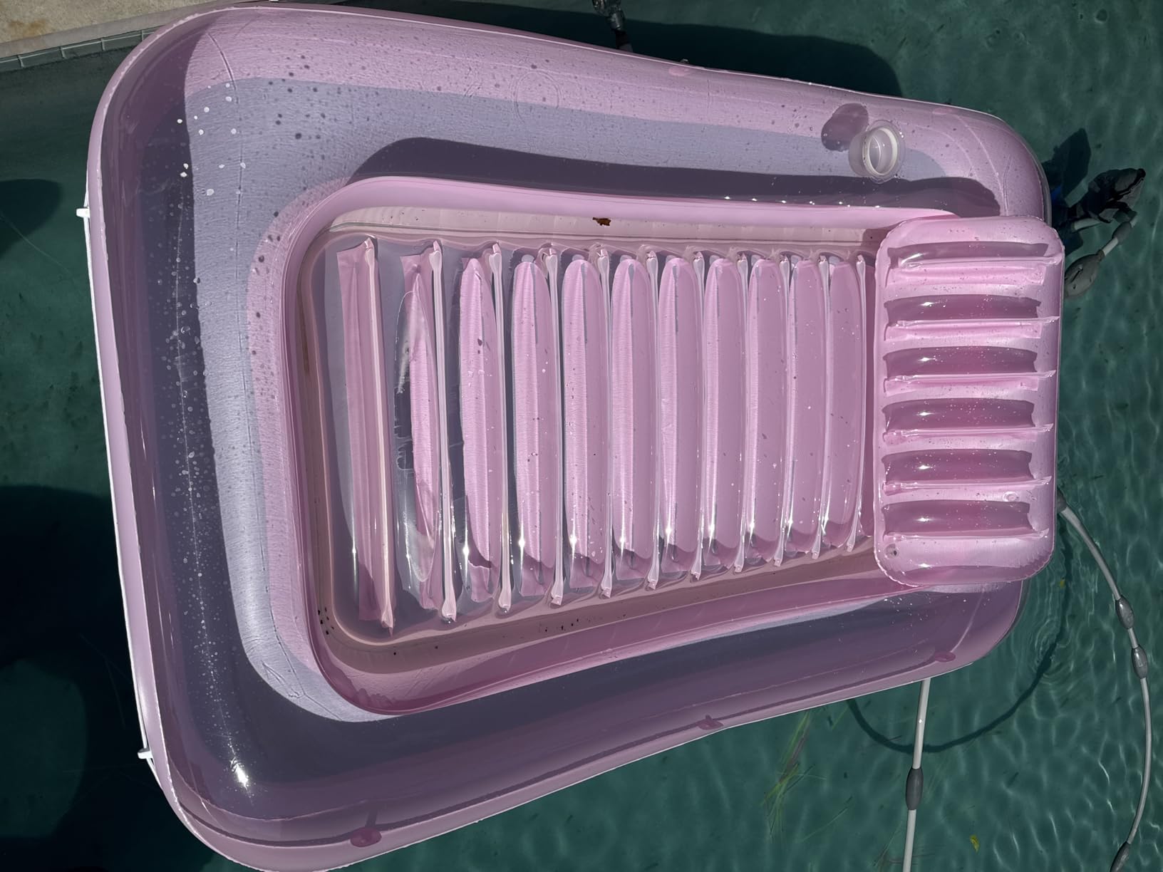 Inflatable Pool Floats Lounger for Adults, Blow Up Tanning Pool Raft Sun Tan Tub with Inflatable Pillow for Family Outdoor, Garden, Backyard Summer Water Party (14+ Year Old) - Customer Photo 1