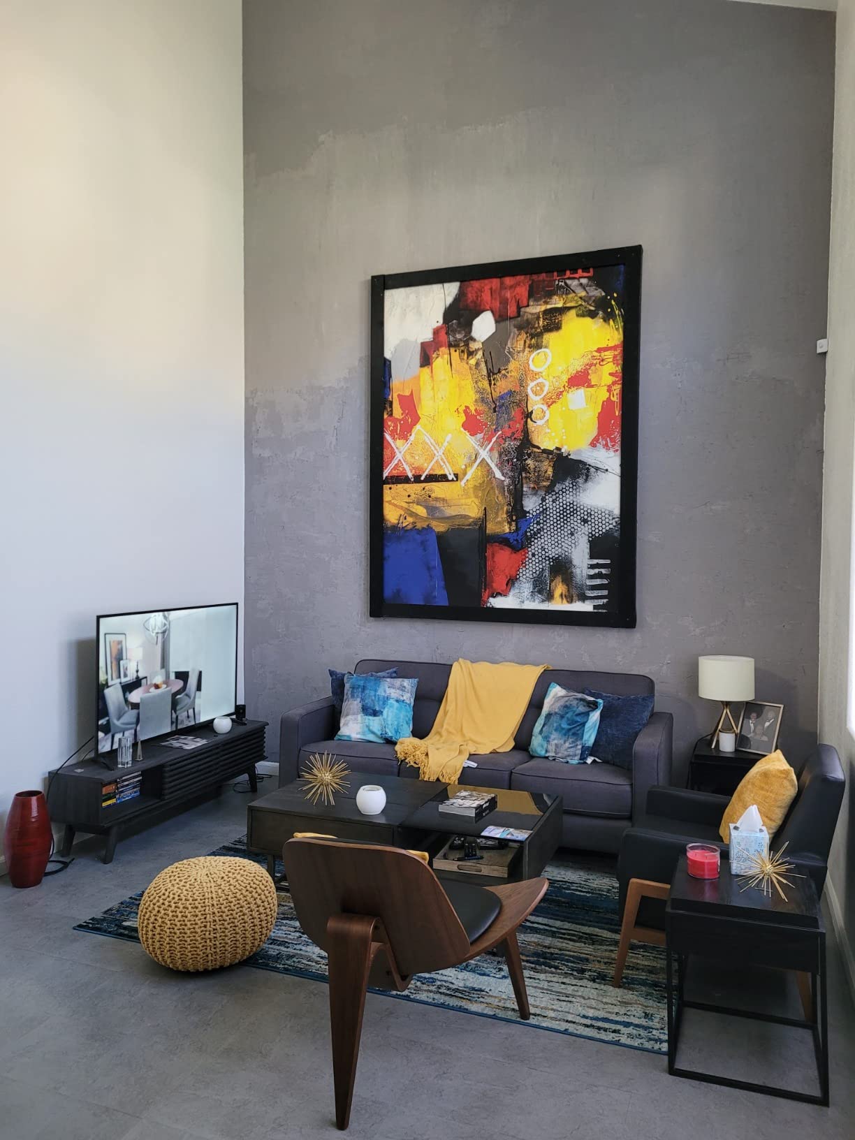 Livelynine 32-Pack Cement Slate Peel and Stick Floor Tile Waterproof Vinyl Flooring Tiles Sticky Flooring Tiles for Bathroom Kitchen Gray Self Adhesive Floor Tiles Laminate Flooring Linoleum 12X12 in - Customer Photo 2