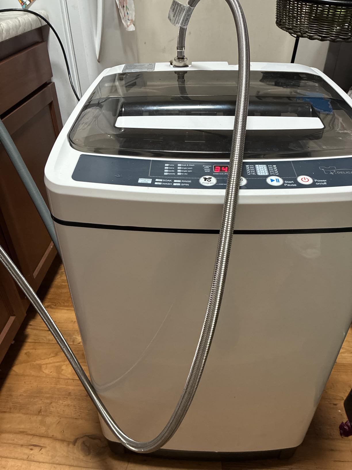 Giantex Portable Washing Machine, 2 in 1 Full Automatic Laundry Washer 1.5Cu.Ft 11lbs Capacity Washing and Spinning Combo 8 Programs 10 Water Levels Energy Saving Top Load Washer for Apartment Dorm - Customer Photo 1