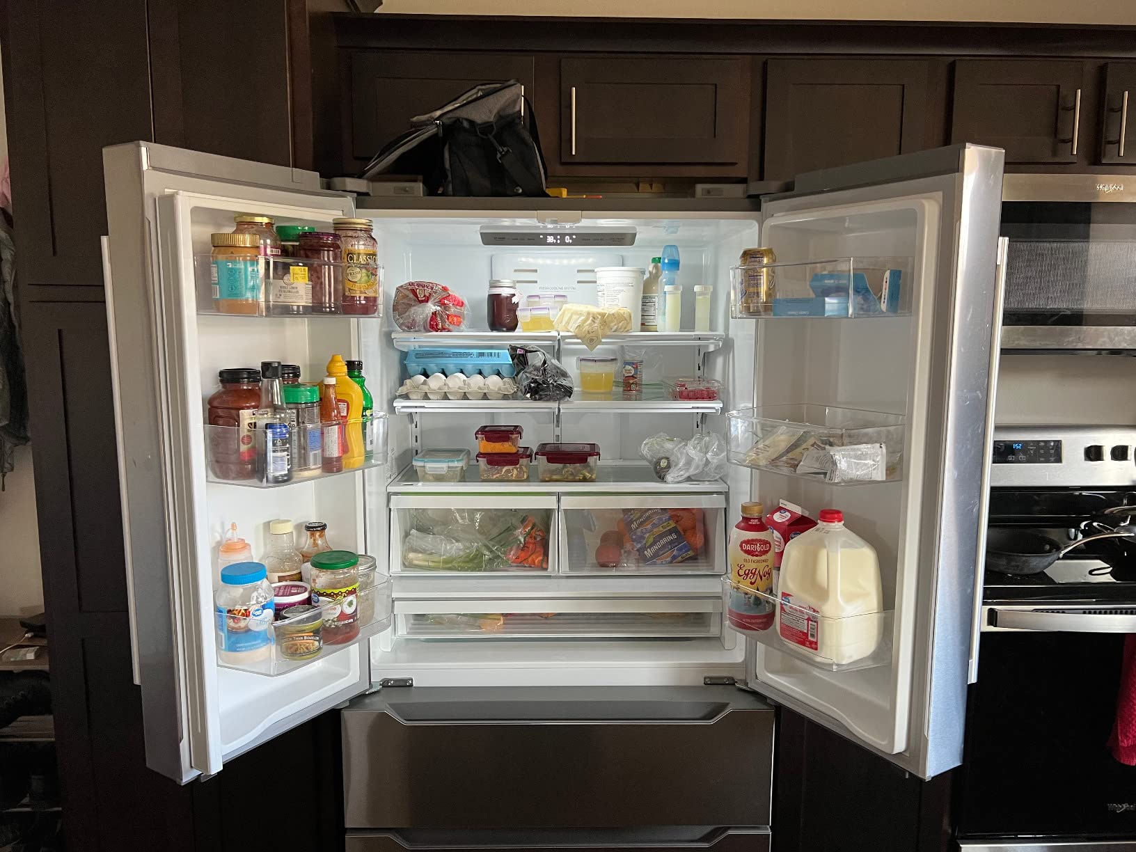 KoolMore Counter Depth French Door Refrigerator with Ice Maker, 4 Door Stainless-Steel Fridge - 22.5 Cu.Ft - Customer Photo 3