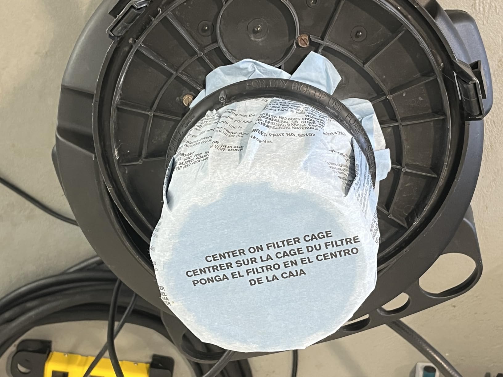 DEWALT Dust Separator with 6 Gallon Poly Tank, 99.5% Efficiency Cyclone Dust Collector, High-Performance Cycle Powder Collector Filter, DXVCS002, Yellow - Customer Photo 1