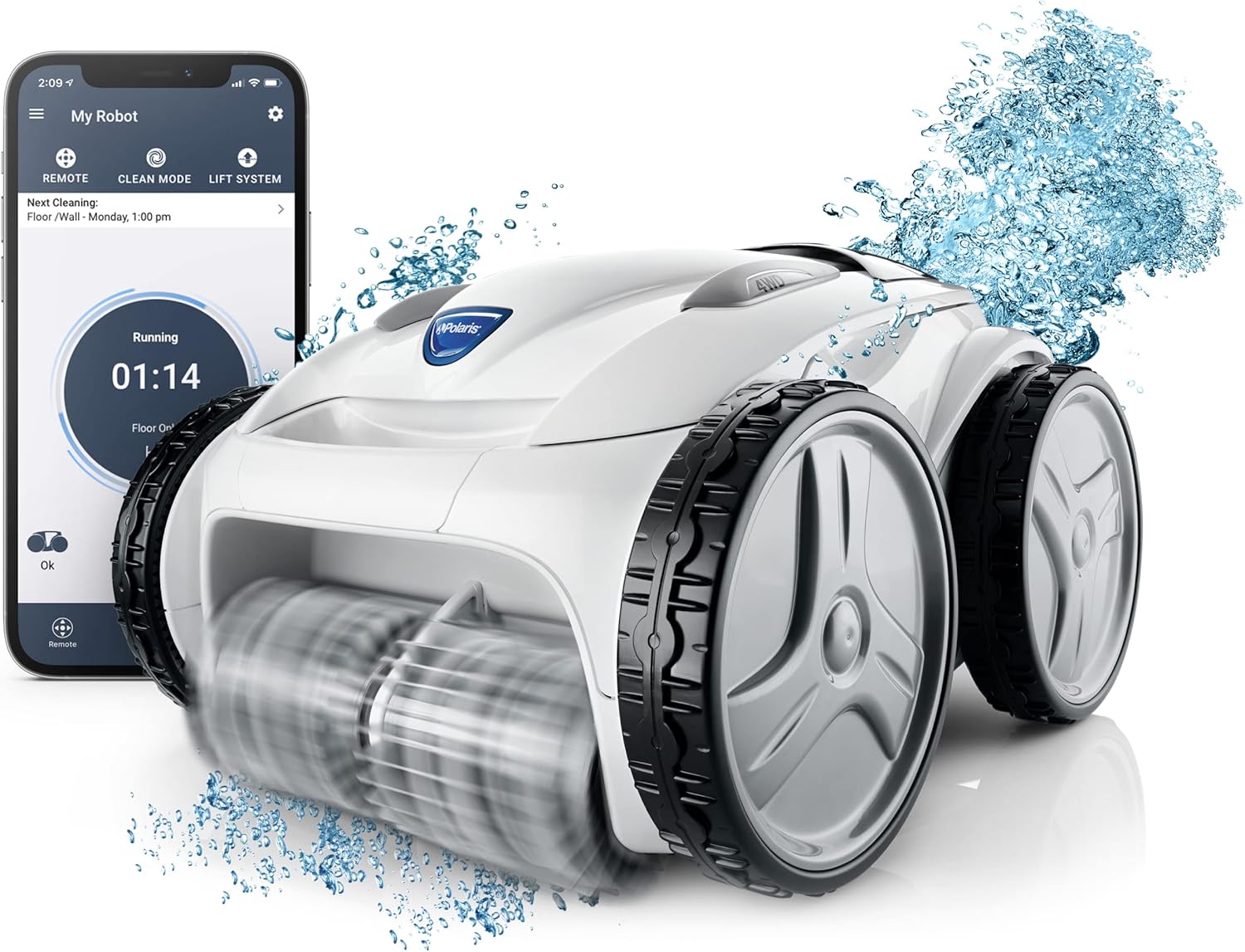 Polaris P965iQ Sport Robotic Pool Cleaner, Automatic Vacuum for InGround Pools up to 60ft, Smart App, WiFi, Amazon Alexa, 70ft Swivel Cable w/Strong Suction & Easy Access Filter Canister - Customer Photo 1