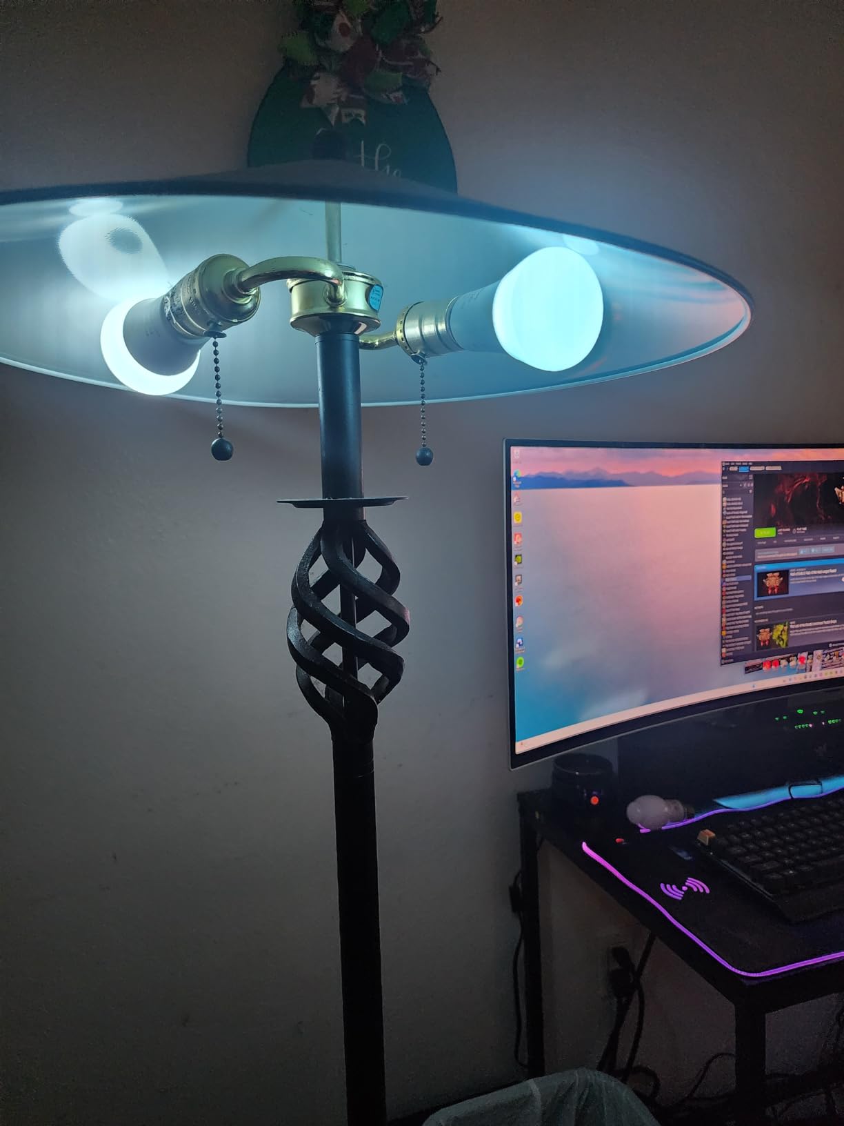 Philips Hue Smart Light Bulbs Starter Kit, Includes (1) Bridge, (2) 60W A19 Bulbs, White and Color Ambiance LED Color Changing Lights, 800LM, E26, Control with App or Voice Assistant - Customer Photo 1