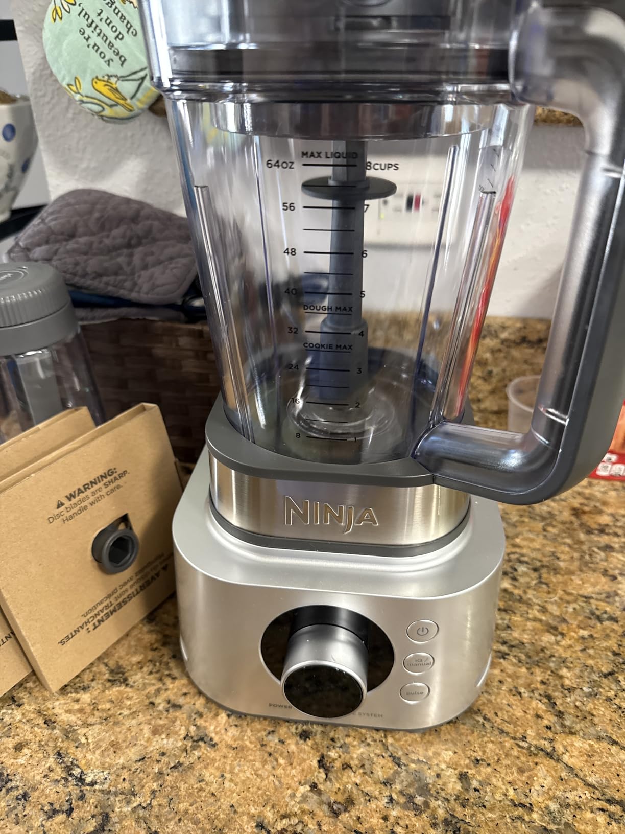 Ninja Blender & Food Processor Combo, Foodi Power Blender System for Smoothies, Bowls, Spreads & Shakes, 6 Functions, 72-oz Pitcher, To-Go Cups, Silver, SS401 - Customer Photo 5