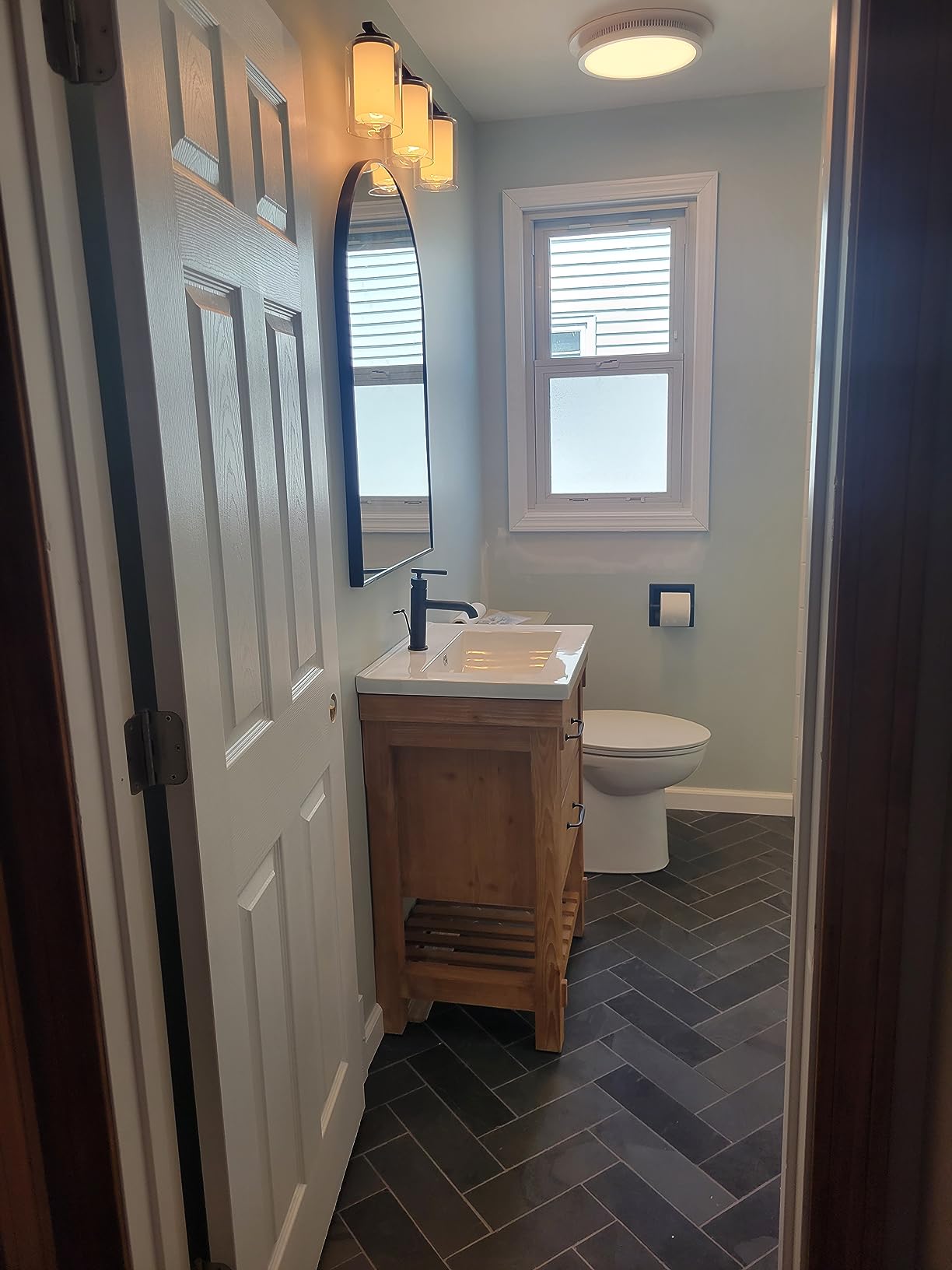 MSI Montauk Black 4 inch x 12 inch Gauged Slate Subway Tile for Kitchen Backsplash, Floor Tile, Wall Tile for Bathroom, Shower Wall Tile - Customer Photo 2