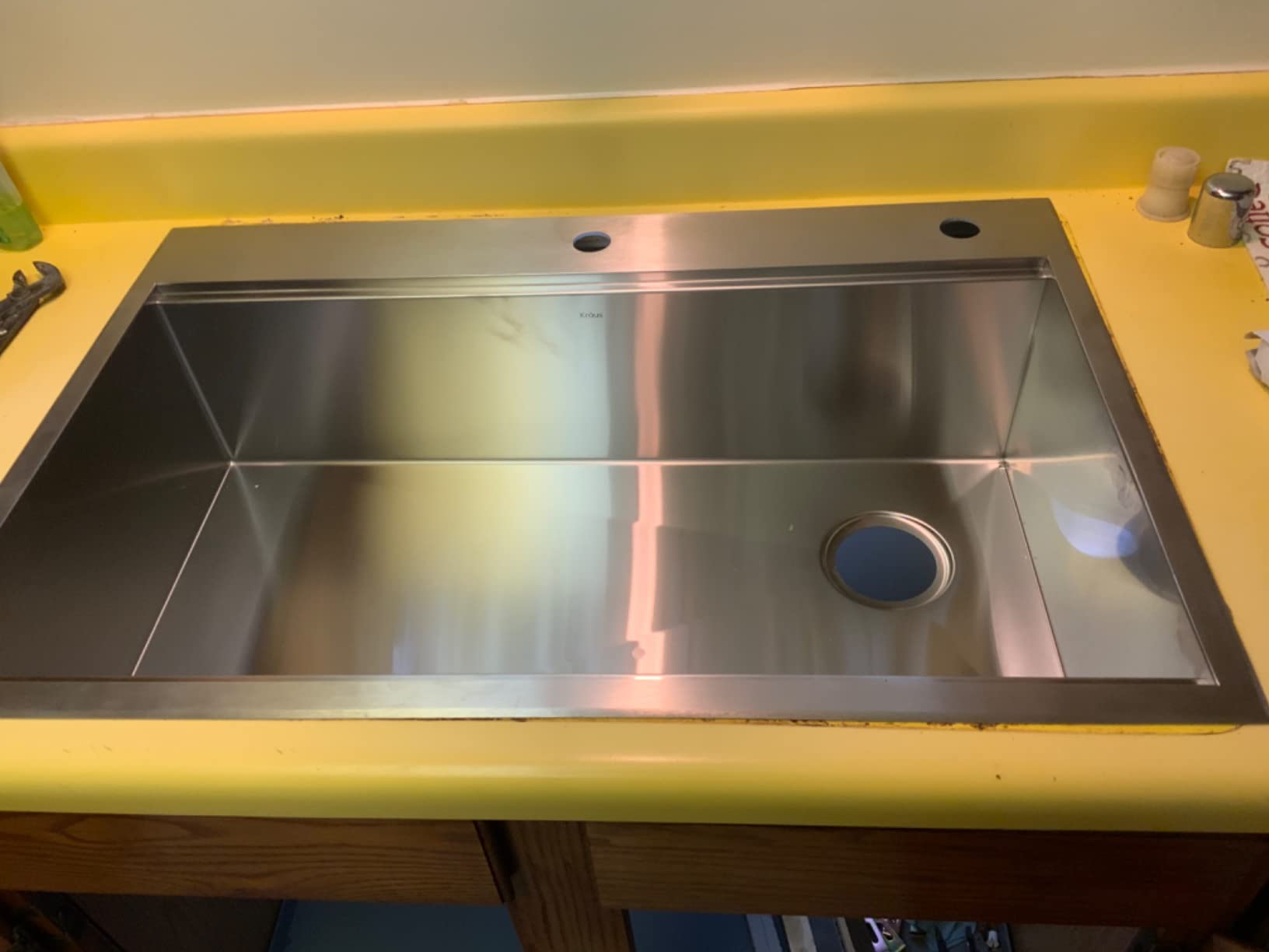 Kraus KWT311-15-316 Kore Outdoor Workstation Drop-In 16 Gauge Marine Grade T-316 Stainless Steel Single Bowl Kitchen Bar Sink with Accessories, 15 x 22 inch - Customer Photo 5