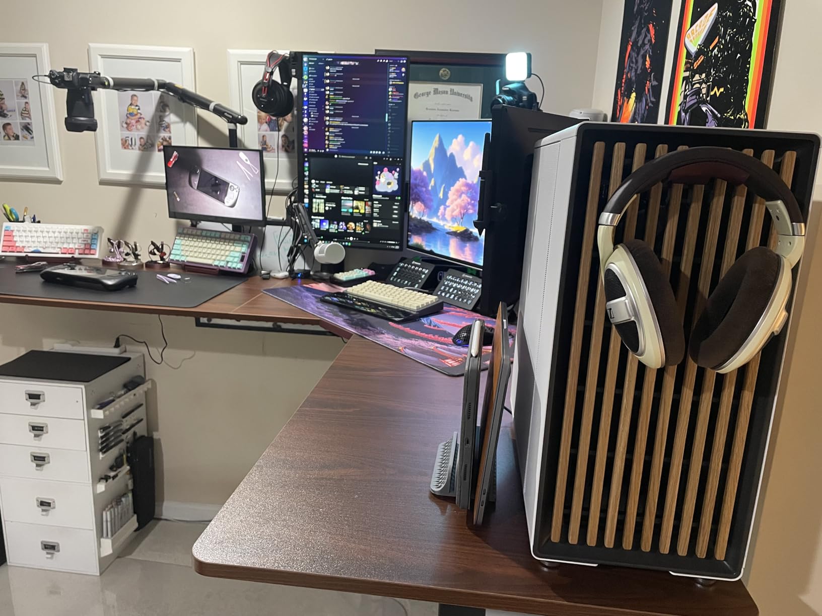 VIVO Electric Corner 63 x 55 inch L-Shaped Standing Desk, Memory Height Adjustment, Black Top Black Frame, DESK-E3CTB - Customer Photo 1