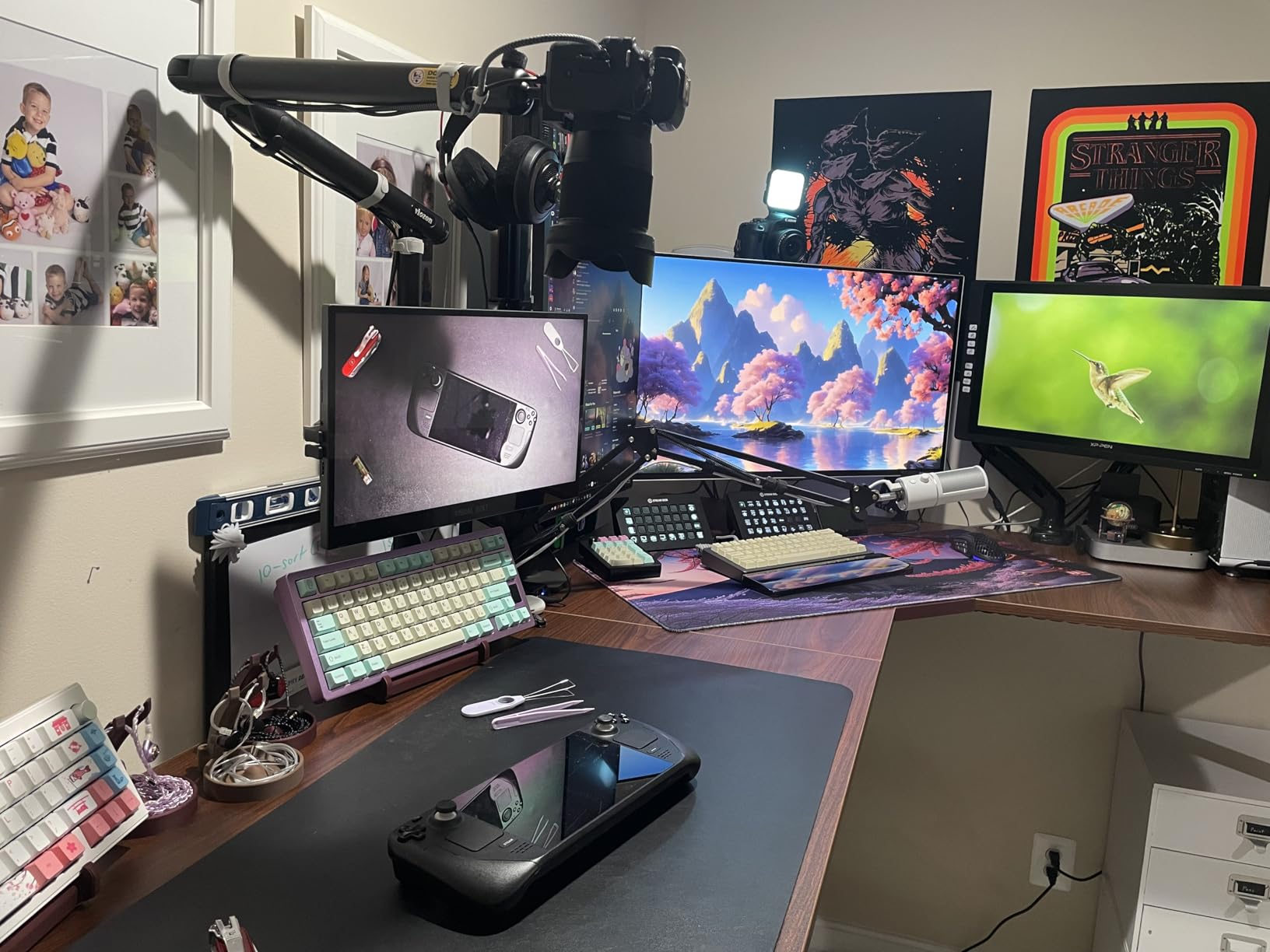 VIVO Electric Corner 63 x 55 inch L-Shaped Standing Desk, Memory Height Adjustment, Black Top Black Frame, DESK-E3CTB - Customer Photo 2