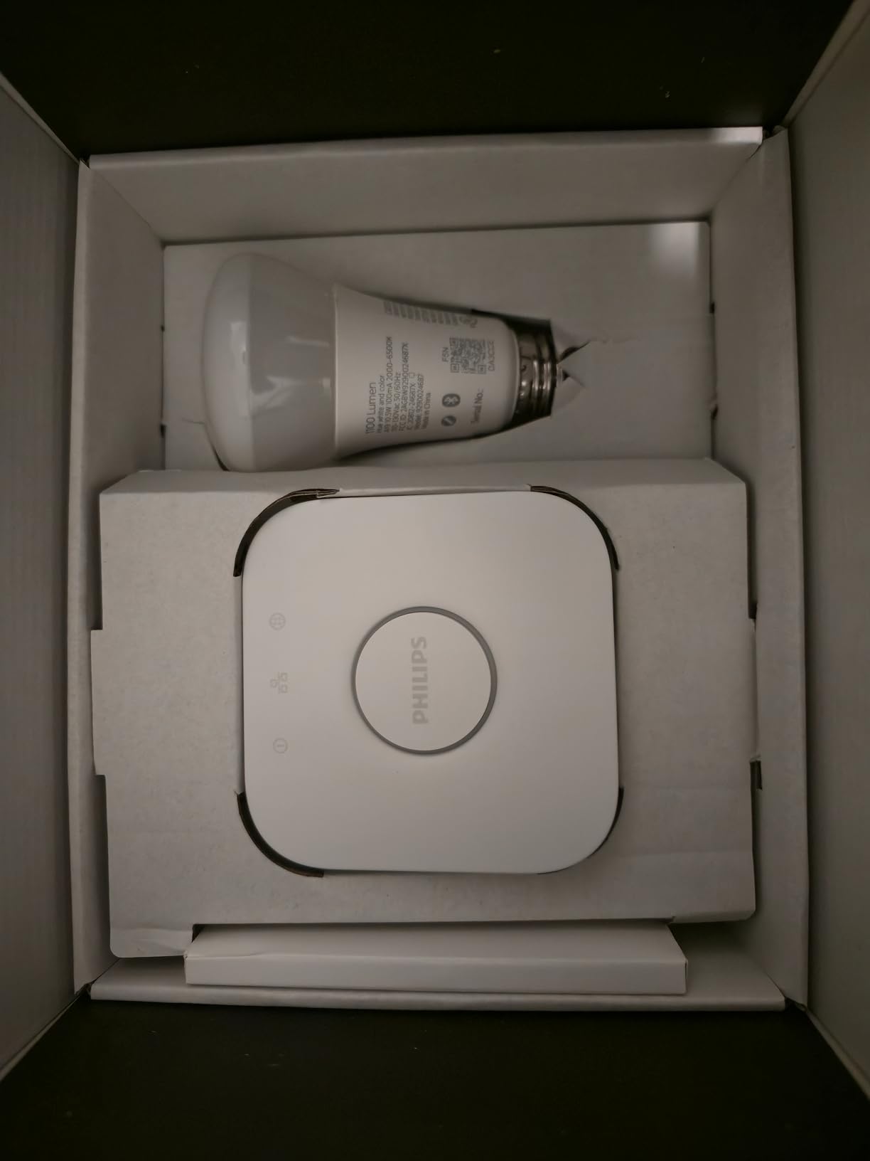 Philips Hue Smart Light Starter Kit - Includes (1) Bridge and (4) 75W A19 E26 LED Smart White and Color Ambiance Bulbs - Control with App - Compatible with Alexa, Google Assistant, and Apple HomeKit - Customer Photo 1