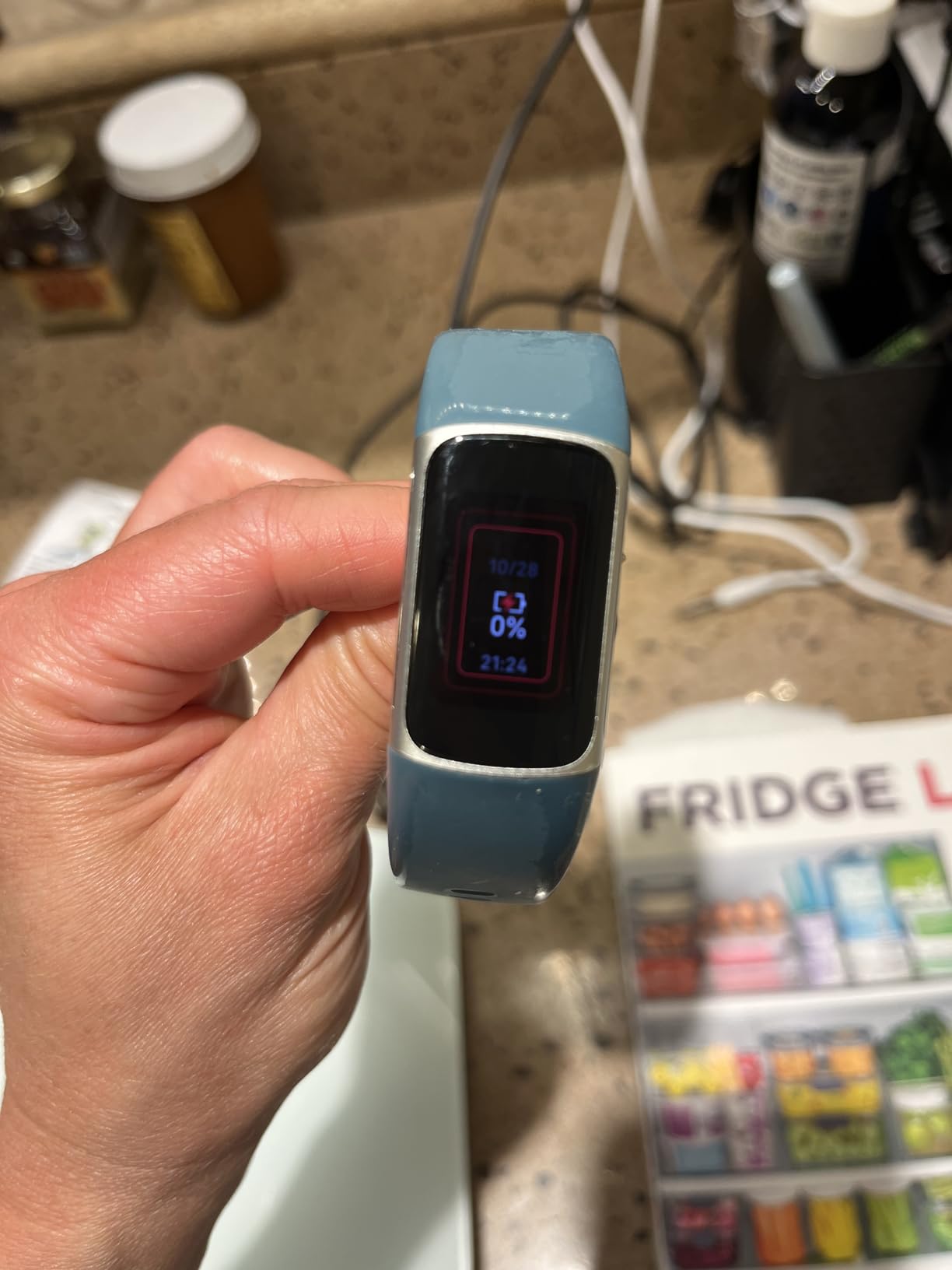 Fitbit Charge 5 Advanced Health & Fitness Tracker with Built-in GPS, Stress Management Tools, Sleep Tracking, 24/7 Heart Rate, Mineral Blue - Customer Photo 5