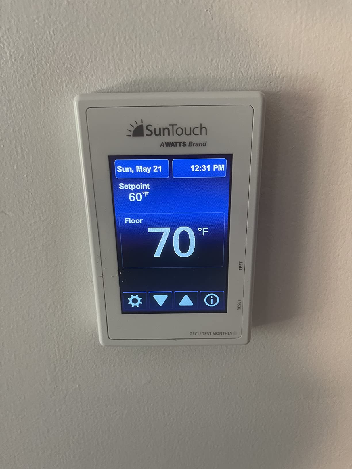SunTouch SunStat ConnectPlus Touchscreen Programmable Smart Voice-Activated Wi-Fi Thermostat for Electric Floor Heating Systems, 4.3