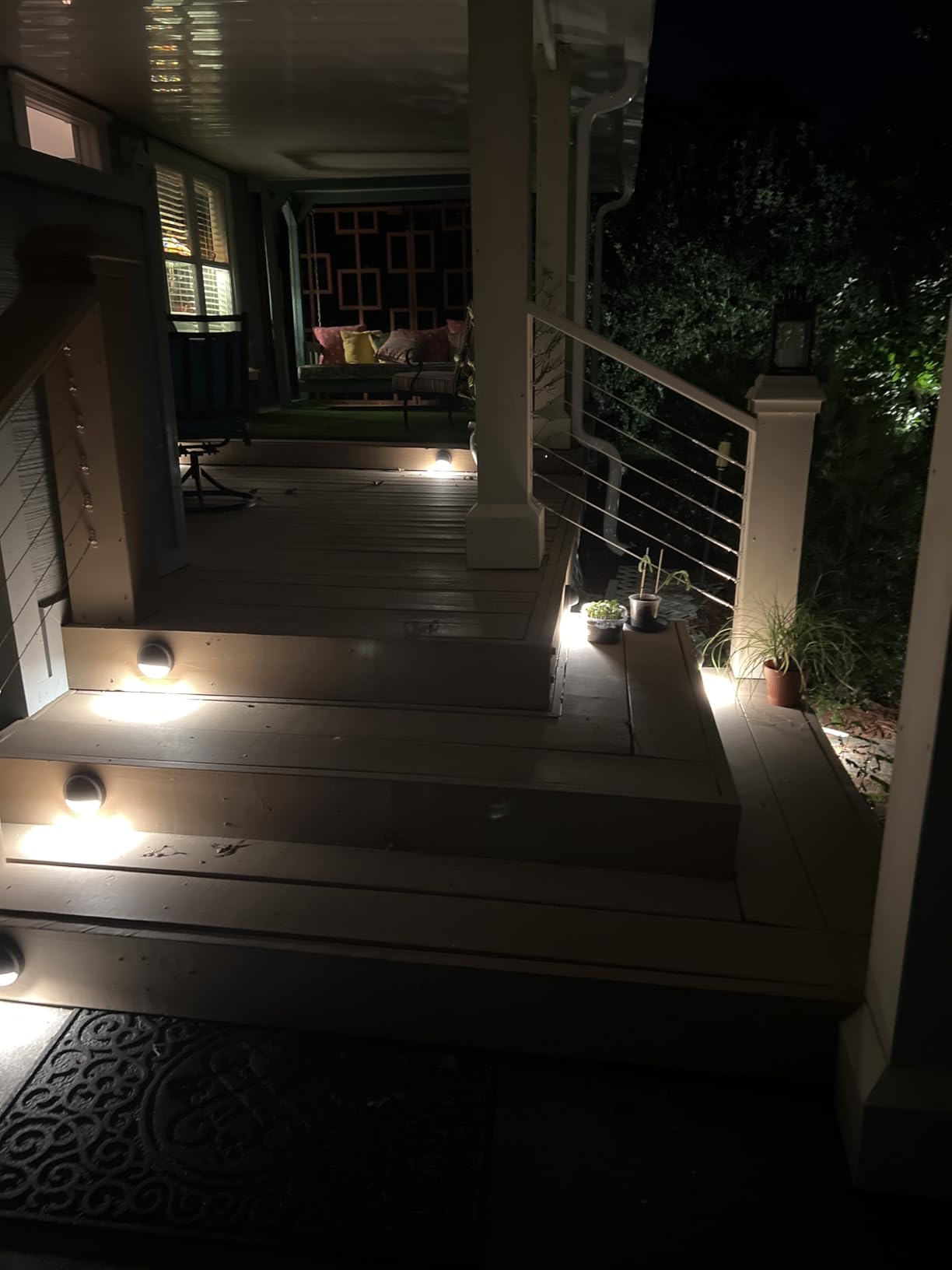 SUNVIE 12 Pack Low Voltage Deck Lights 5W LED Landscape Step Stair Lights Outdoor with Fastlock2 Wire Connector 3000K 12-24V Accent Lighting for Garden Post Fence 3.2FT ETL Listed Cord - Customer Photo 1