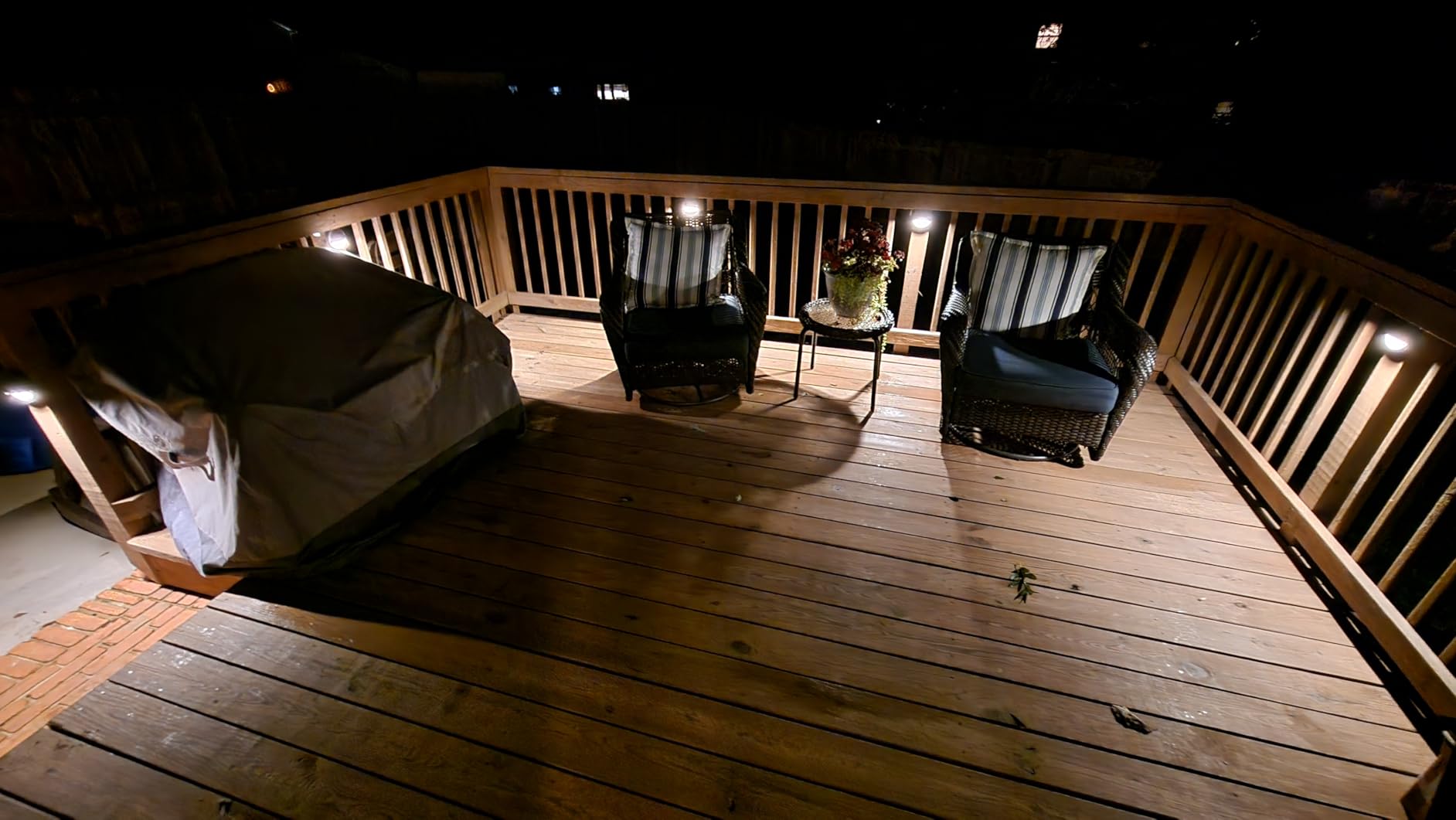 SUNVIE 12 Pack Low Voltage Deck Lights 5W LED Landscape Step Stair Lights Outdoor with Fastlock2 Wire Connector 3000K 12-24V Accent Lighting for Garden Post Fence 3.2FT ETL Listed Cord - Customer Photo 2