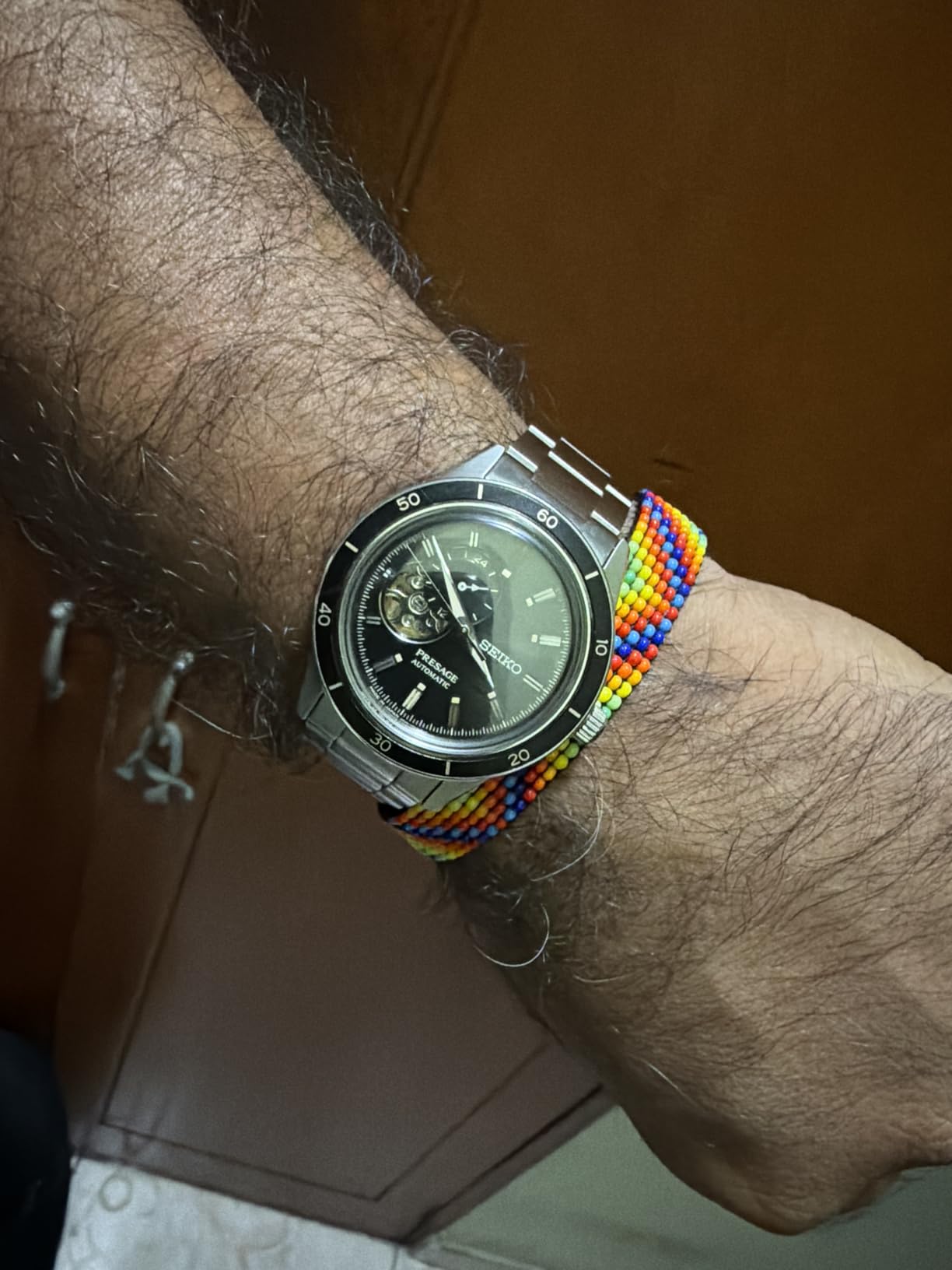 SEIKO Presage Automatic Watch for Men - Black Open-Aperture Dial with Vintage 1960s Watch Inspiration - Customer Photo 1