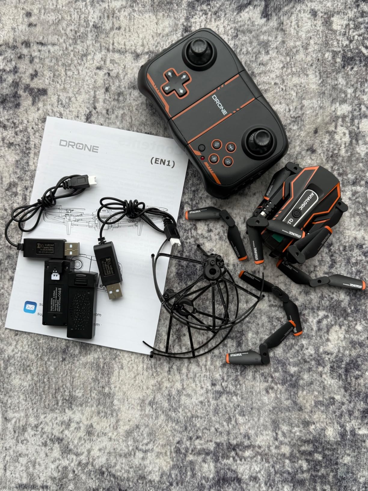 AVIALOGIC Mini Drone with Camera for Kids, Remote Control Helicopter Toys Gifts for Boys Girls, FPV RC Quadcopter with 1080P HD Live Video Camera, Altitude Hold, Gravity Control, 2 Batteries, Black - Customer Photo 1