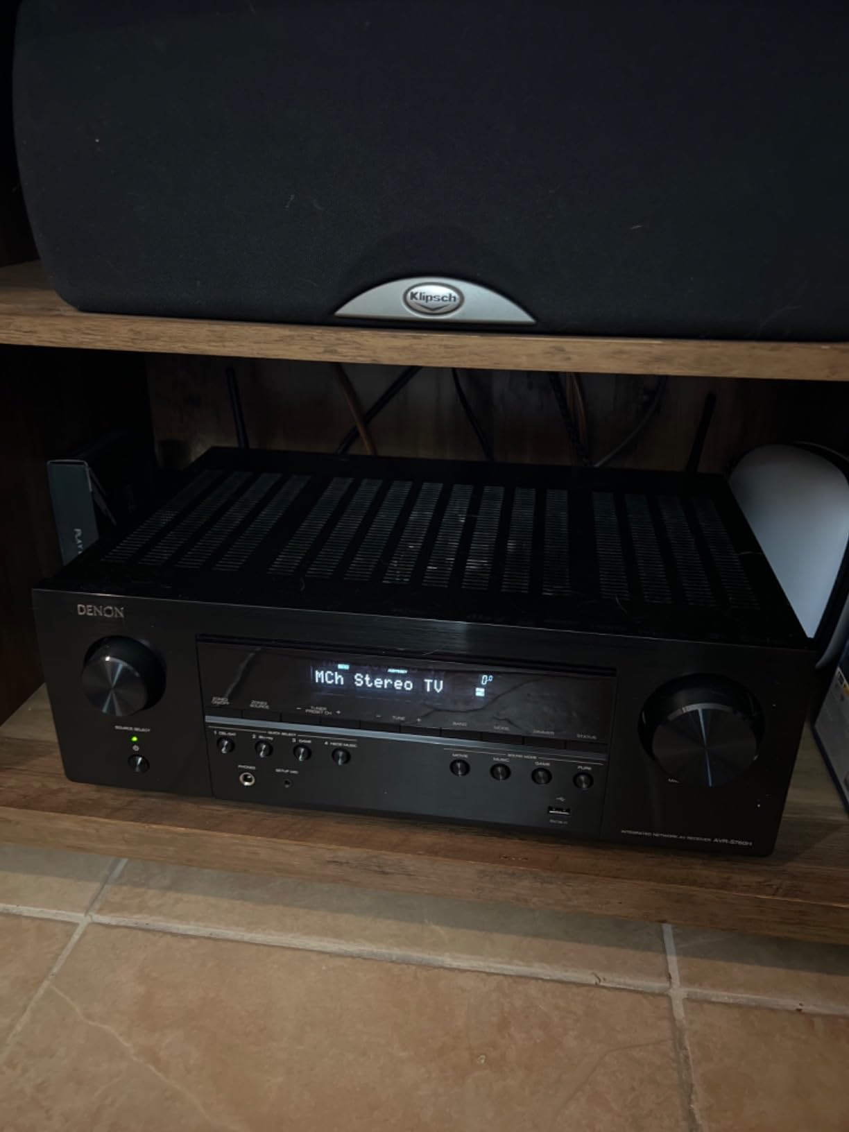 Denon AVR-S760H 7.2 Ch AVR - 75 W/Ch (2021 Model), Advanced 8K Upscaling, Dolby Atmos Height Virtualization, DTS Virtual:X & More, Built-in HEOS, Amazon Alexa Voice Control - Customer Photo 2