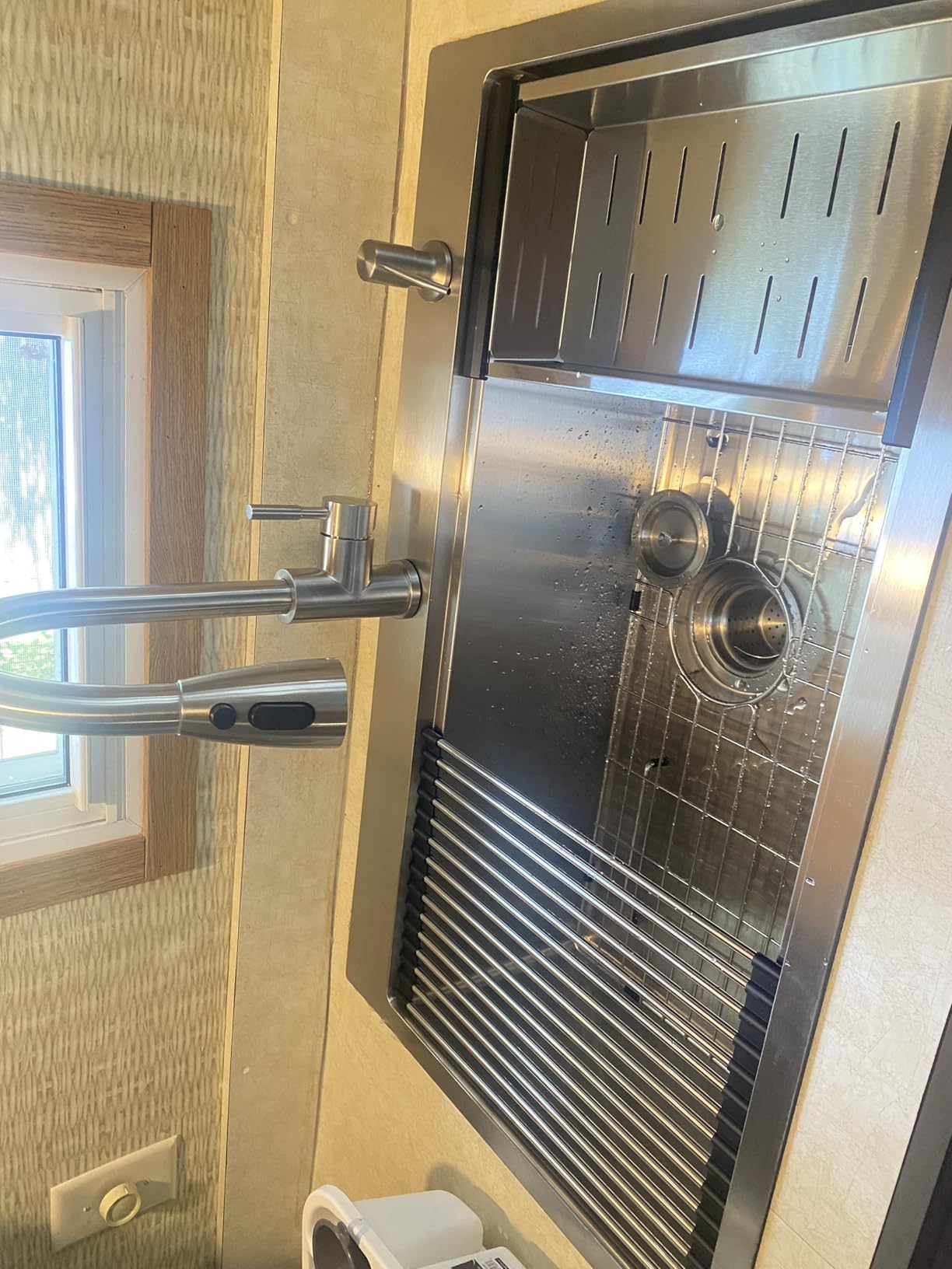 21 Inch Drop In Bar Sink Workstation-Bokaiya 21x20 Small Stainless Steel Drop In Outdoor Rv Sink Wet Bar 16 Gauge Top Mount Single Bowl Kitchen Sink with Cutting Board - Customer Photo 1