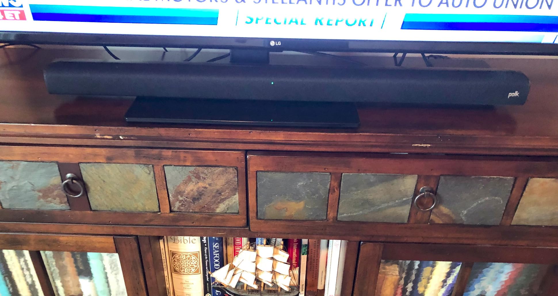 Polk Audio Signa S4 TV Sound Bar with Subwoofer - Dolby Atmos Audio VoiceAdjust & BassAdjust Technology, HDMI eARC, Wireless Subwoofer - Customer Photo 1