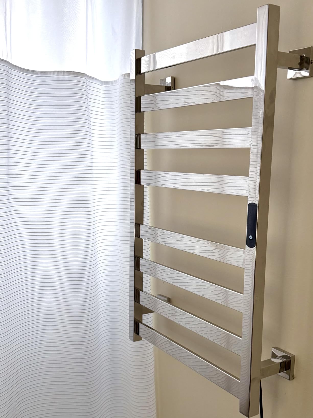 Colliford Towel Warmer, Towel Heater Rack for Bathroom, 8-bar Electric Towel Dryer Wall-Mounted Plug-in Bath Heater, 201 Stainless Steel Hot Towel Rack with Timer and Smart Temperature Control - Customer Photo 1