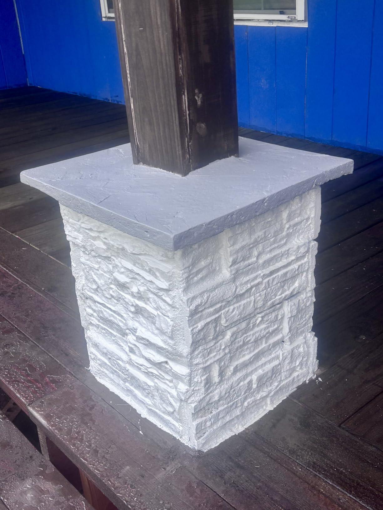 BETONEX 5 pcs ABS 2mm Plastic Molds for Concrete Plaster Wall Stone Cement Tiles Concrete Mould - Wall Cement Flagstone Mold Limestone Plaster Molds for Walls - Brick Stone Veneer Mold - Customer Photo 2