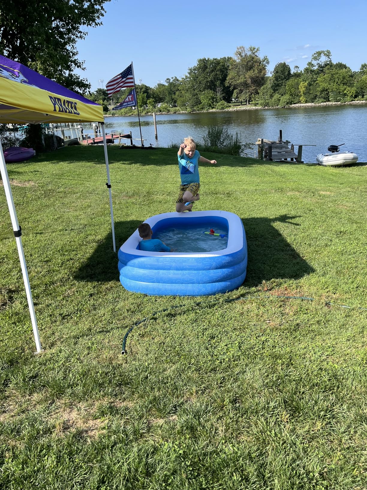 Inflatable Pool, EVAJOY 92''×56''×20'' Inflatable Swimming Pool for Summer Water Party BPA-Free Above Ground Blow Up Kiddie Pool Ball/Sand Pit,Backyard Outdoor Indoor Age 3+ - Customer Photo 2