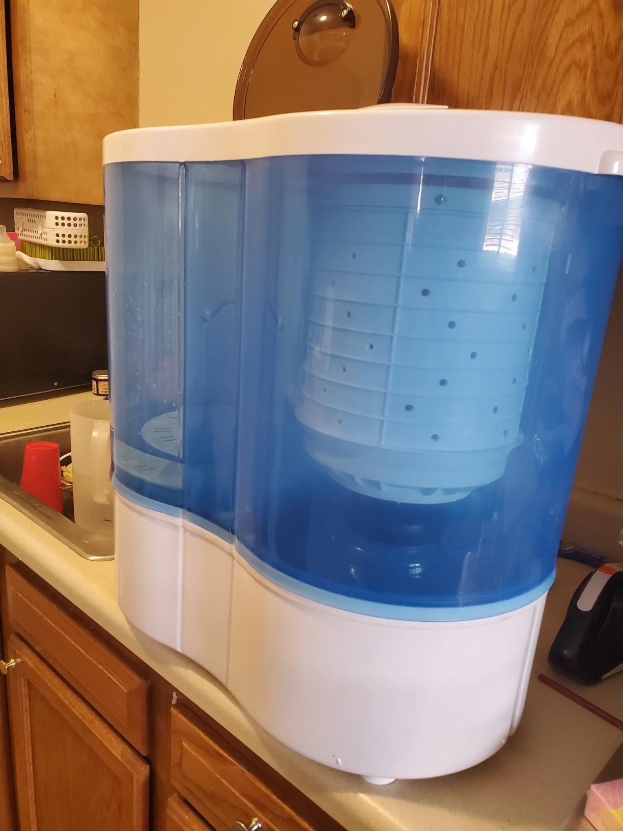 Giantex Portable Washing Machine, Mini Washer and Spinner Combo, 5.5lbs Washing Capacity, Semi-automatic Compact Laundry Machine for Apartment Dorm RV - Customer Photo 1