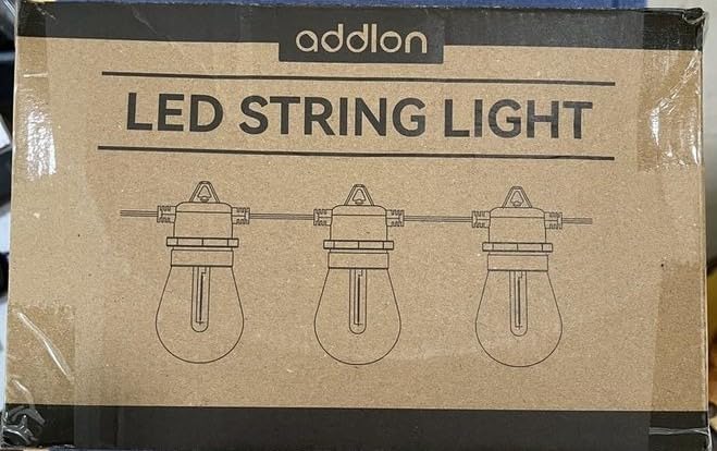 addlon 50FT LED Outdoor String Lights with Edison Shatterproof Bulbs, Weatherproof Strand, Commercial Grade Patio Lights, Decorative for Garden or Patio, Black - Customer Photo 4