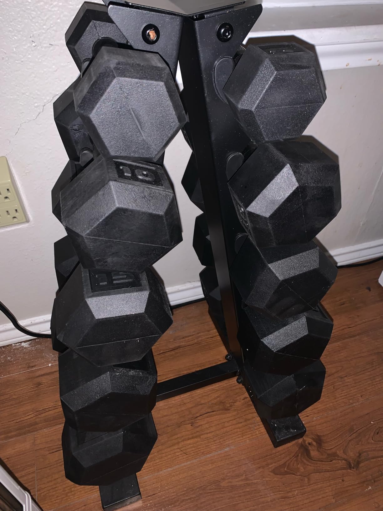 CAP Barbell Rubber Coated Dumbbell Weight Set with Vertical Rack | 100 lb, 150 lb, and 210 lb Options - Customer Photo 1