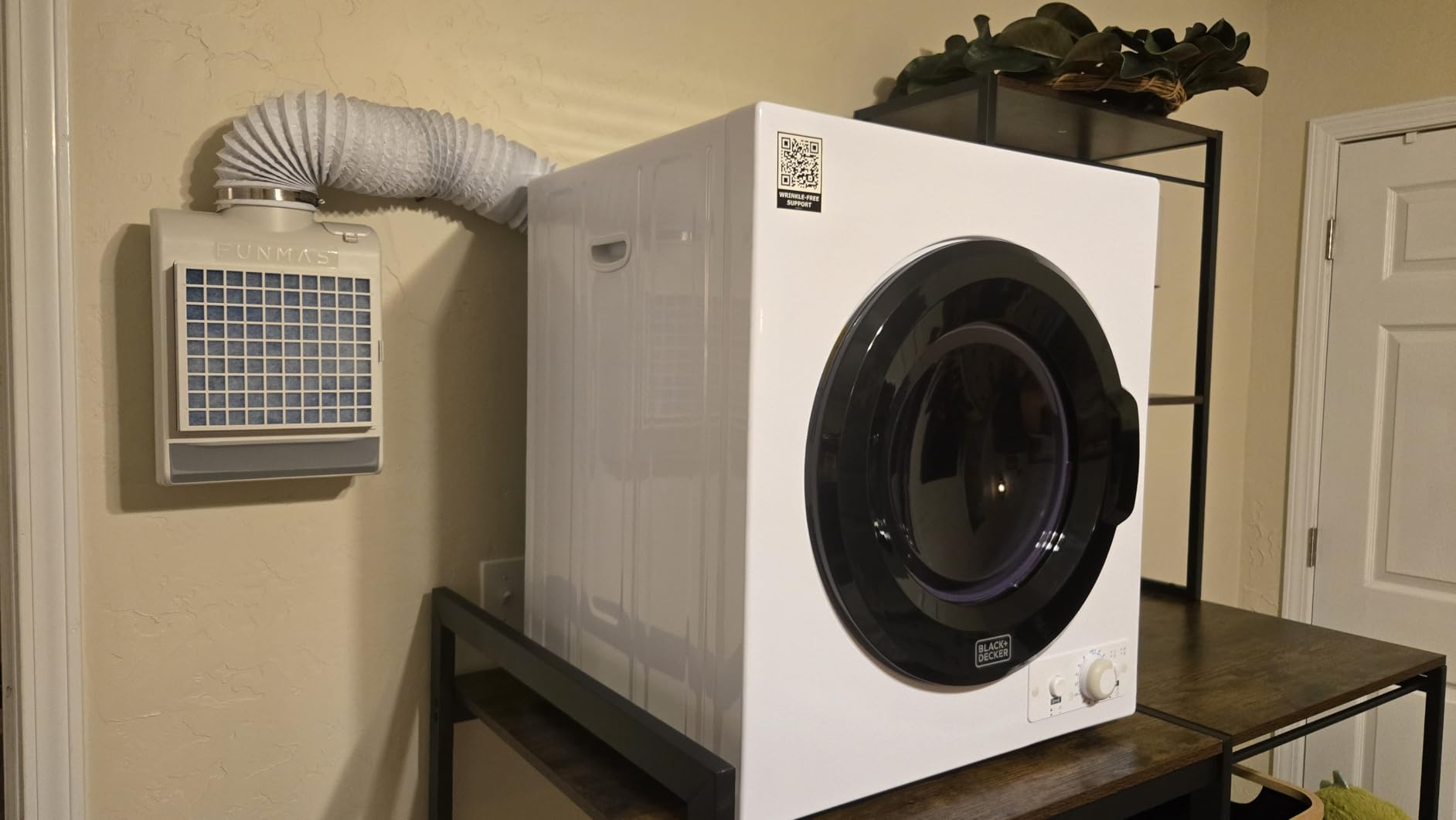 BLACK+DECKER 4.4 Cu. Ft. Electric Dryer with Heat Pump, 22 lb. Capacity , 240V Electric Clothes Dryer with 16 Cycles, Without Outside Exhaust, BDFH44M, White - Customer Photo 1