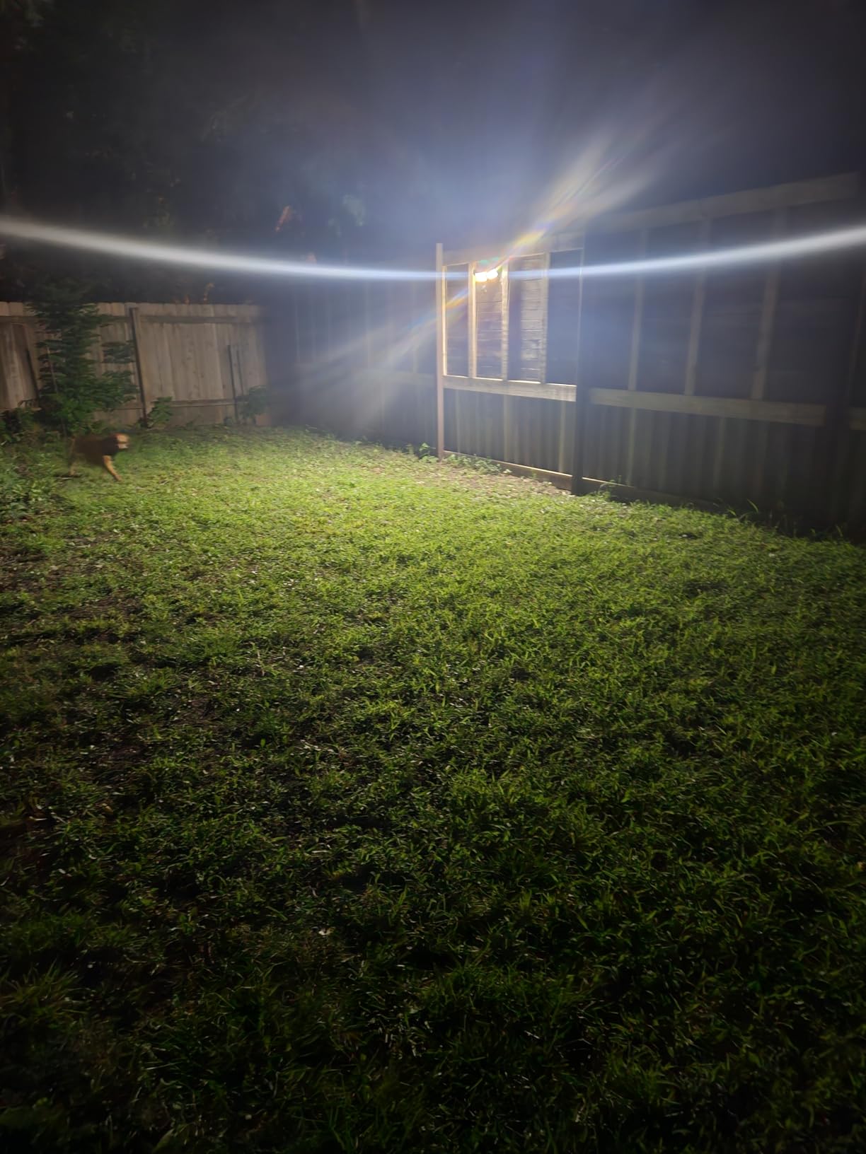 LEPOWER Battery Powered LED Flood Light Outdoor,1500LM Motion Sensor Security Lights, IP65 Waterproof,Wireless Flood Light Battery Operated,3 Head Motion Detector Light for Garage,Yard,Porch - Customer Photo 1