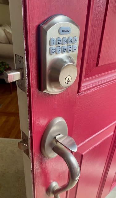 TEEHO TE001 Keyless Entry Door Lock with Keypad - Smart Deadbolt Lock for Front Door with 2 Keys - Auto Lock - Easy Installation - Satin Nickel - Customer Photo 2