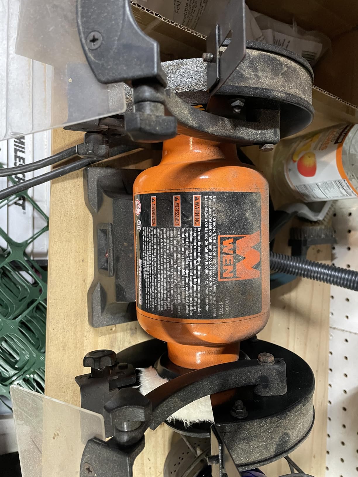 WEN BG625V 2.5-Amp 6-Inch Variable Speed Bench Grinder with Flexible Work Light , Black - Customer Photo 1