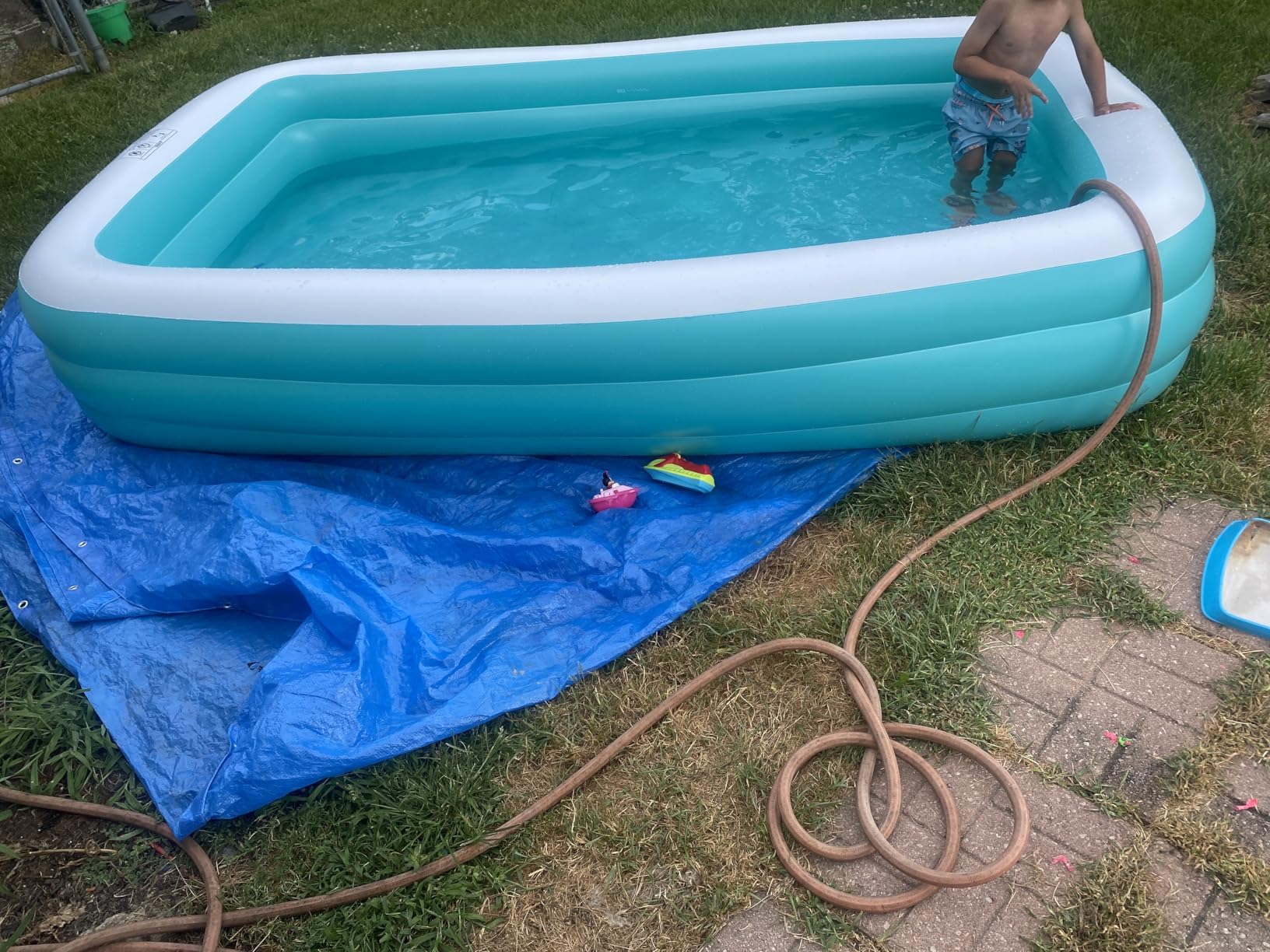 Toysical Round Lounge Inflatable Pool with Seats and Backrest for Kids, Family and Adults, 