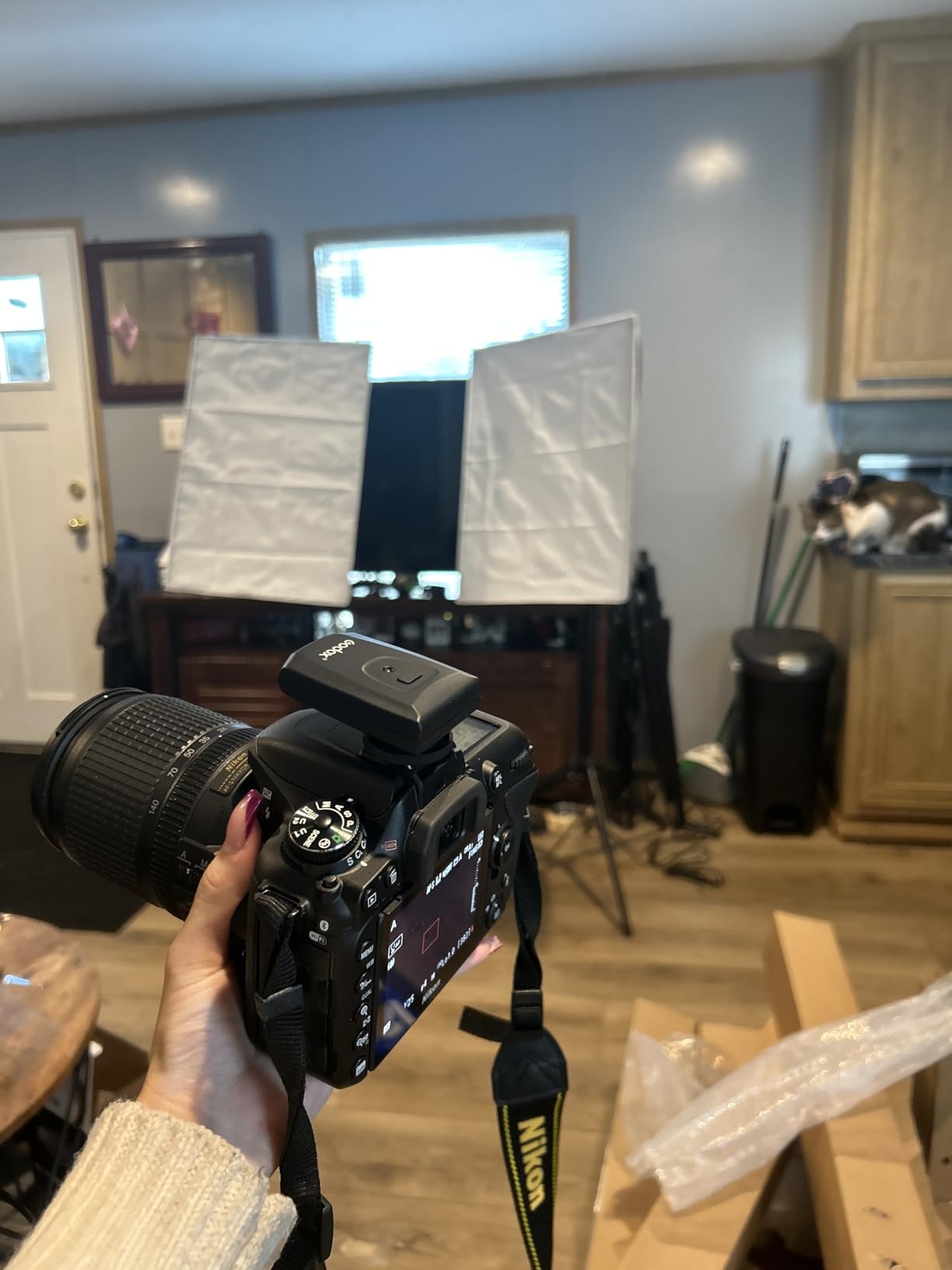 Godox Professional Studio Flash Kit for Photography, Strobe Lights Softbox Lighting Kit, 2x180W 5600K Compact Monolights with Flash Trigger, Softbox, Light Stands customer photo 1