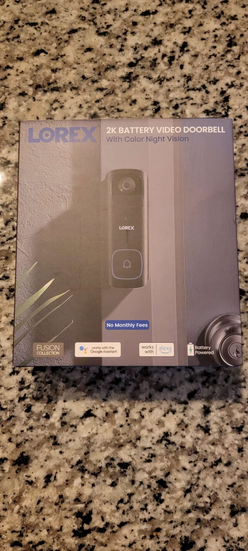 Lorex 2K Wireless WiFi Smart Video Doorbell Camera w/No Subscription Fee - Smart Security Lighting, Night Vision, Battery-Powered, Motion Detection (Black) - Customer Photo 1
