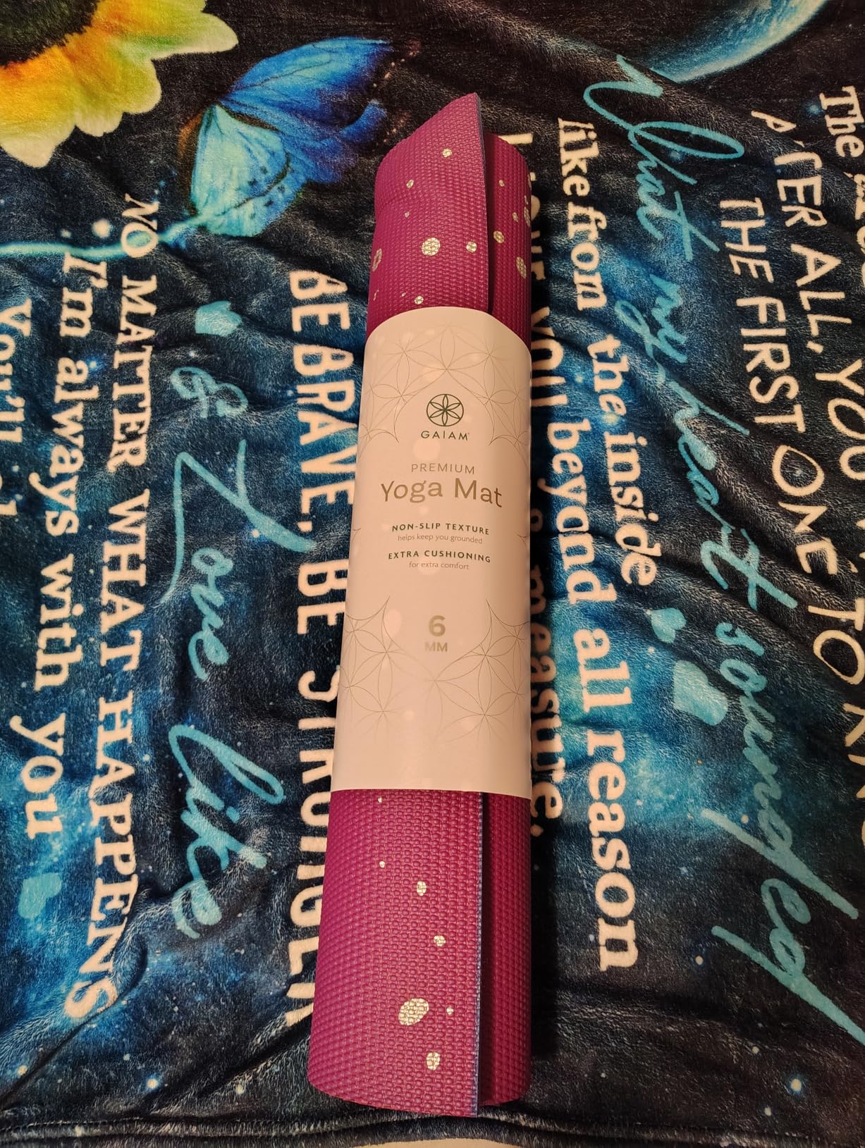 Gaiam Yoga Mat - Premium 6mm Print Extra Thick Non Slip Exercise & Fitness Mat - Customer Photo 2