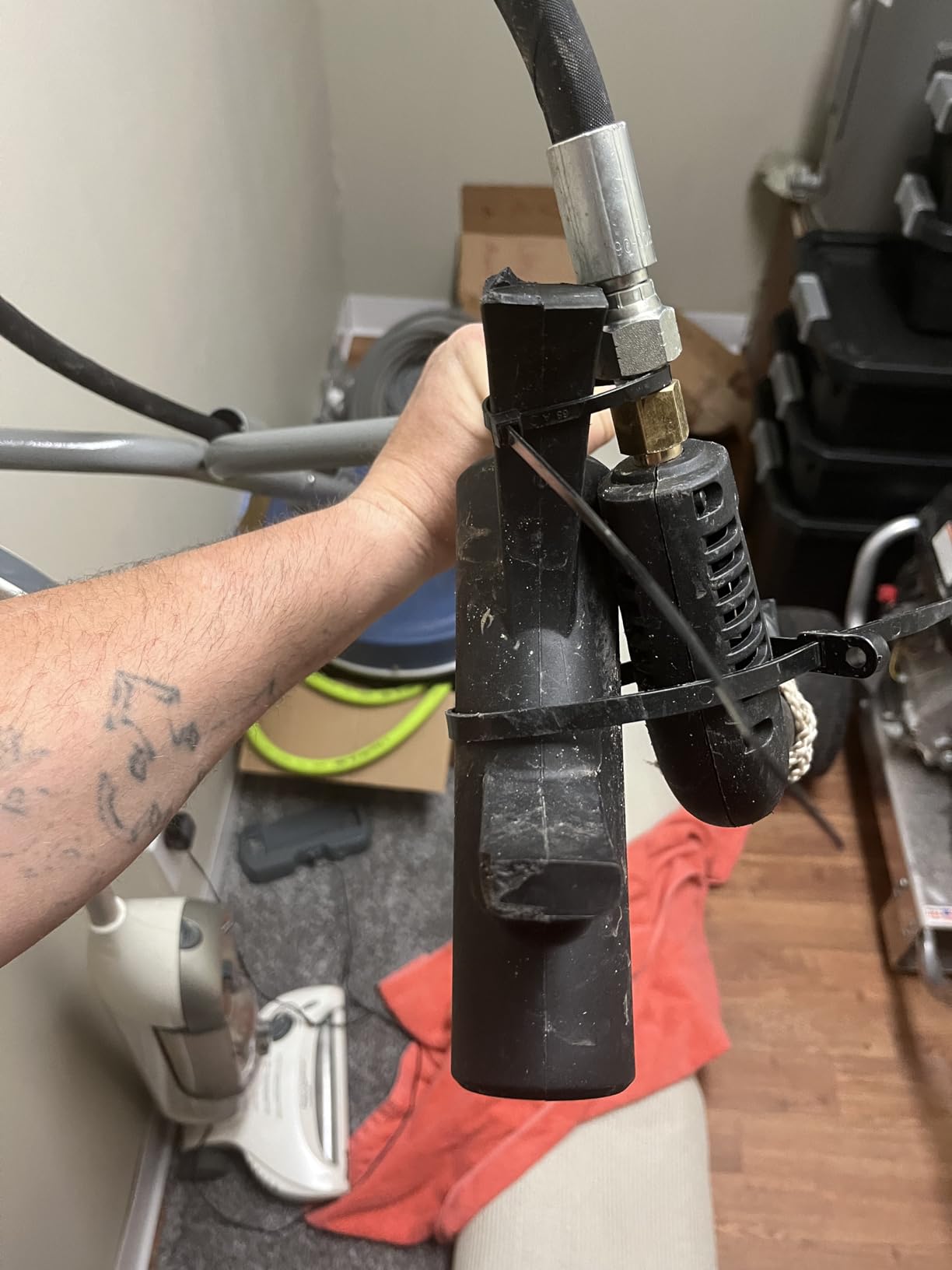 MEKOH Pressure Washer Surface Cleaner 20'', 4500PSI Power Washer Surface Cleaner Attachment with Wheels, Pressure Washer Accessory for Driveway Sidewalk Curb Deck Patio Cleaning, 3/8'' Quick-Connect - Customer Photo 2