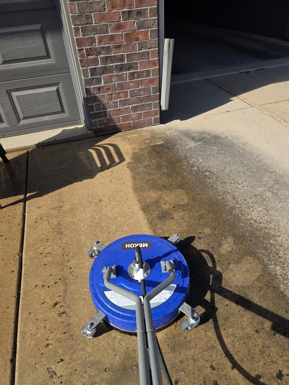 MEKOH Pressure Washer Surface Cleaner 20'', 4500PSI Power Washer Surface Cleaner Attachment with Wheels, Pressure Washer Accessory for Driveway Sidewalk Curb Deck Patio Cleaning, 3/8'' Quick-Connect - Customer Photo 4