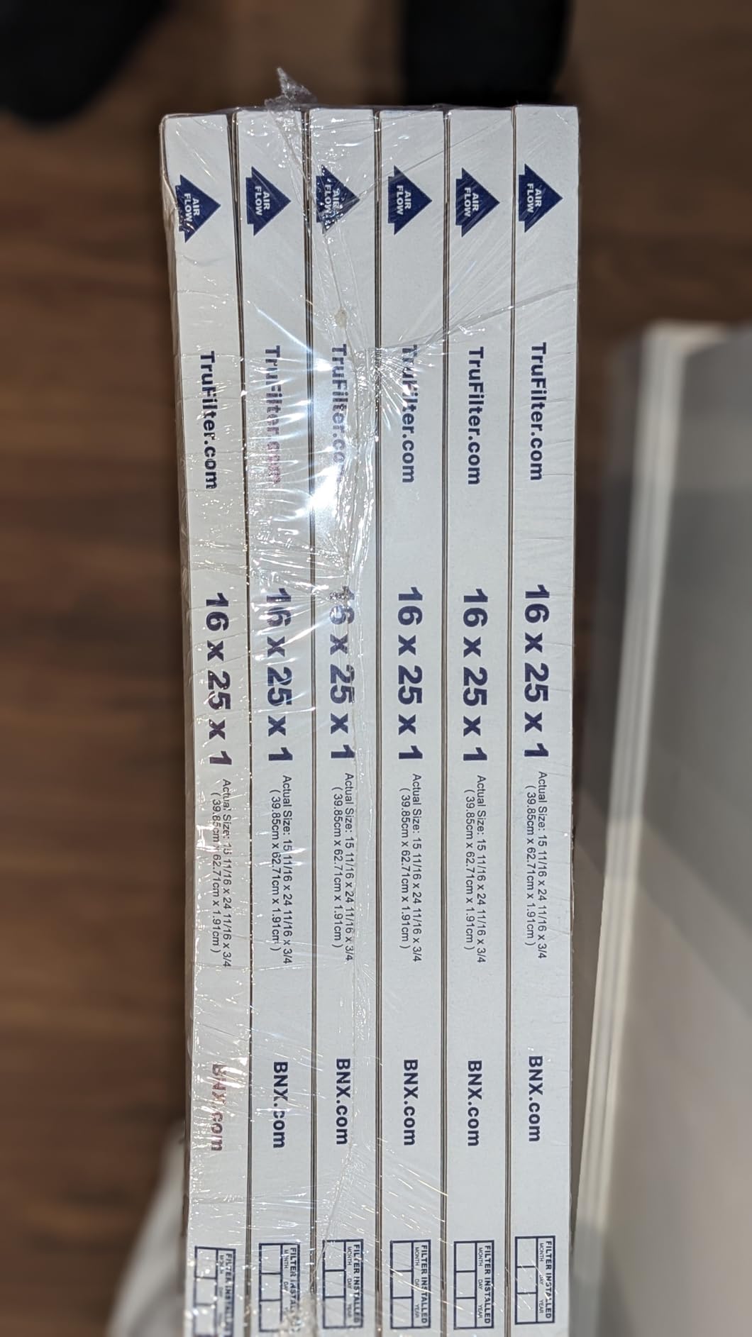 BNX TruFilter 16x20x1 Air Filter MERV 13 (6-Pack) - MADE IN USA - Electrostatic Pleated Air Conditioner HVAC AC Furnace Filters for Allergies, Pollen, Mold, Bacteria, Smoke, Allergen, MPR 1900 FPR 10 - Customer Photo 2