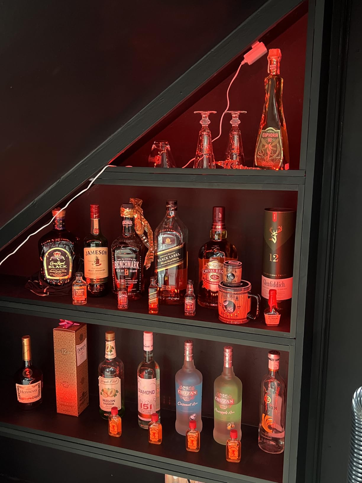 maylit 10 PCS Smart RGB Under Cabinet Lights Kit, Compatible with Alexa and Google Assistant, App and Remote Control, Music Sync Color Changing, Timer, Dimmable, for Cabinet, Counter, Shelf, Bookcase - Customer Photo 2