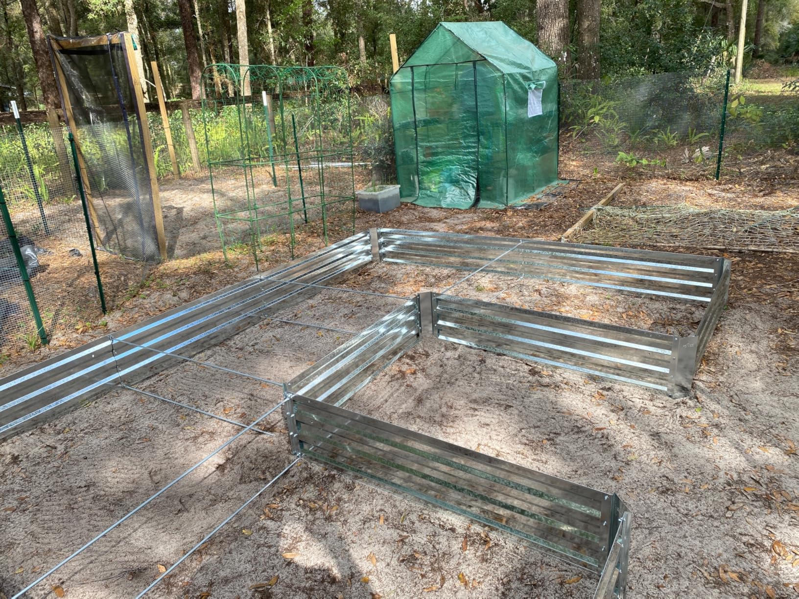 Galvanized Raised Garden Beds for Vegetables Large Metal Planter Box Steel Kit Flower Herb (8 x 4 x 1 ft * 2 Pack, Galvanized) - Customer Photo 1