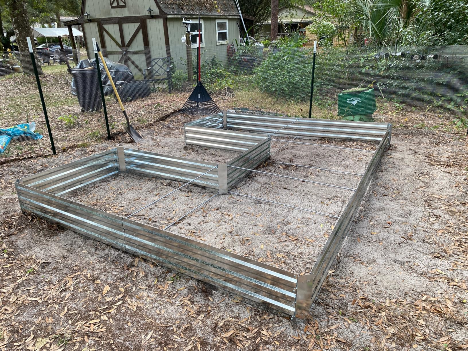 Galvanized Raised Garden Beds for Vegetables Large Metal Planter Box Steel Kit Flower Herb (8 x 4 x 1 ft * 2 Pack, Galvanized) - Customer Photo 2