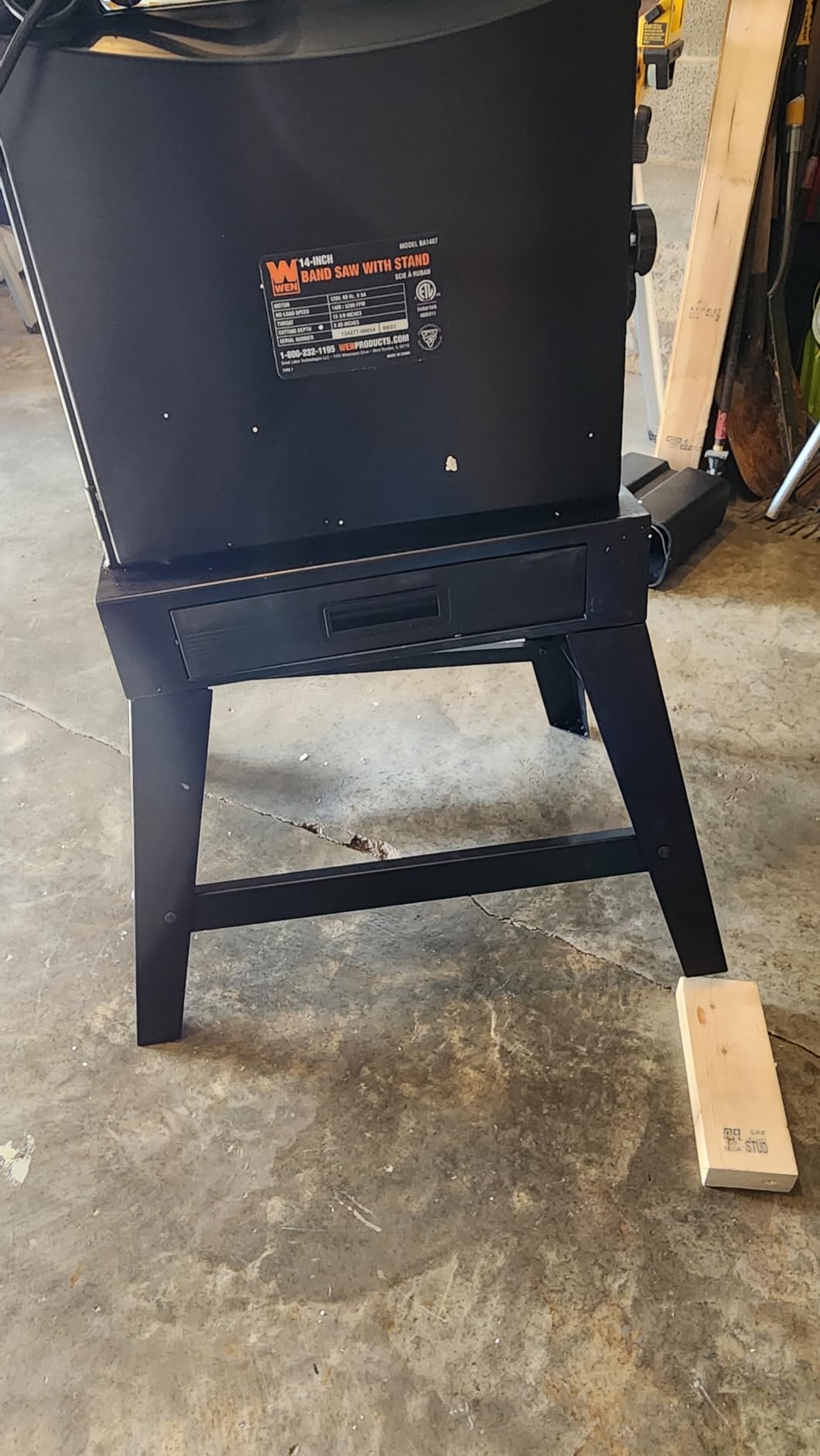 WEN (BA1487) Band Saw with Stand,Two-Speed,Black,14-Inch - Customer Photo 4