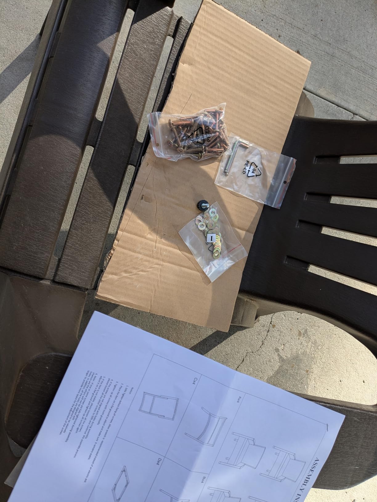 Devoko Dining 7 PCS Furniture, Patio Conversation Set with Acacia Wood Table Top, Outdoor, Beige Cushion and Black Rattan - Customer Photo 1